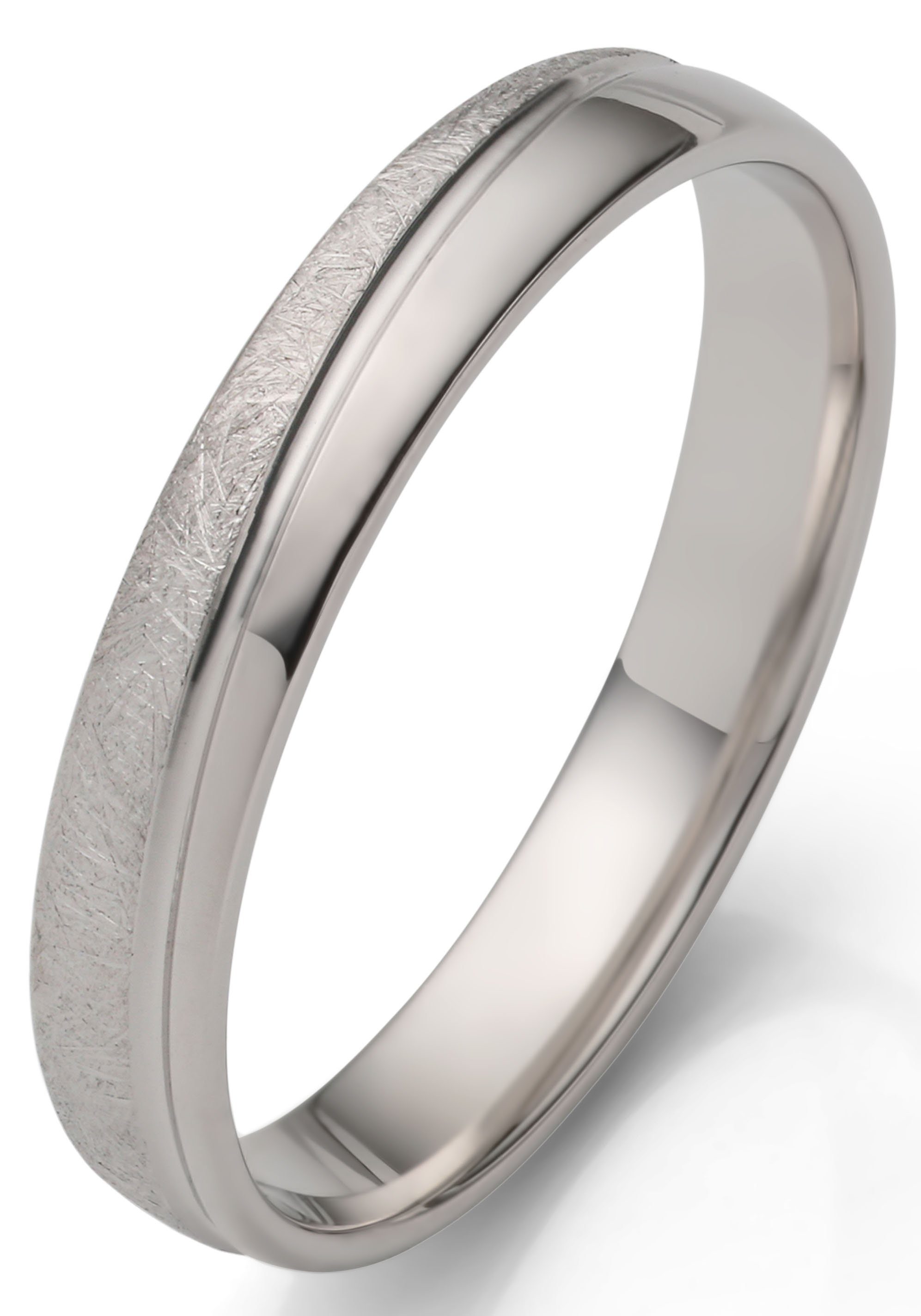 Firetti Trauring Schmuck Geschenk Hochzeit Ehering "LIEBE", Made in Germany - wahlweise mit oder ohne Zirkonia (synth)