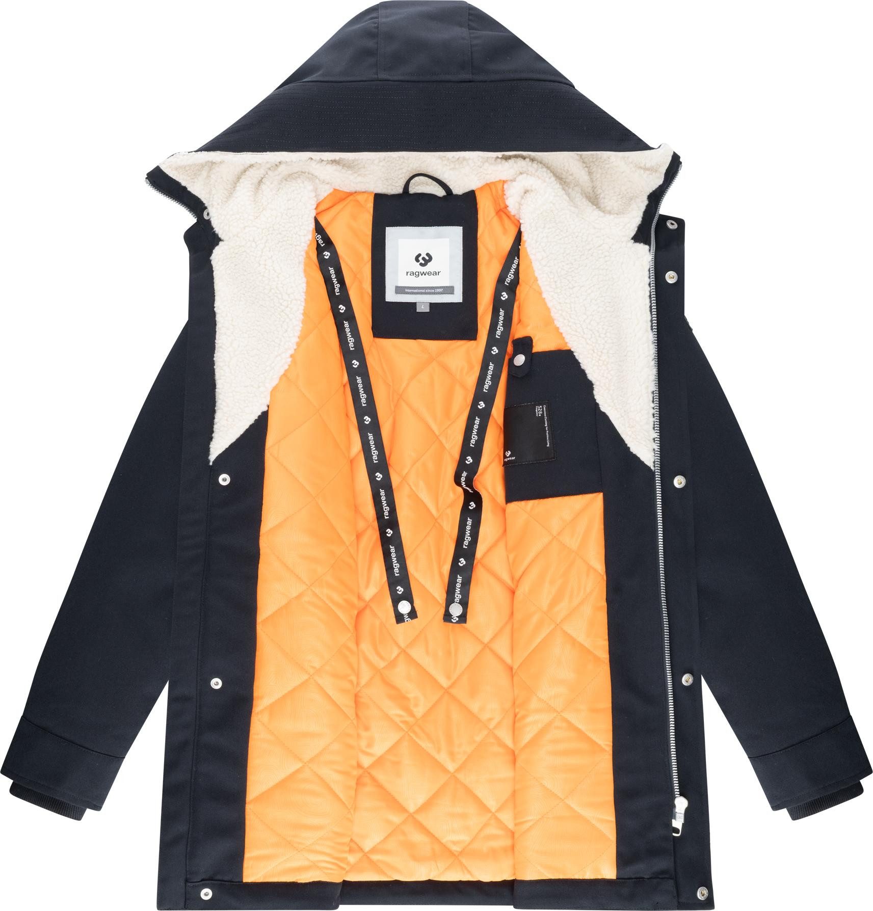 Ragwear Kurzmantel Mr Cany YOUMODO Wasserdichter Herren Wintermantel mit Kapuze