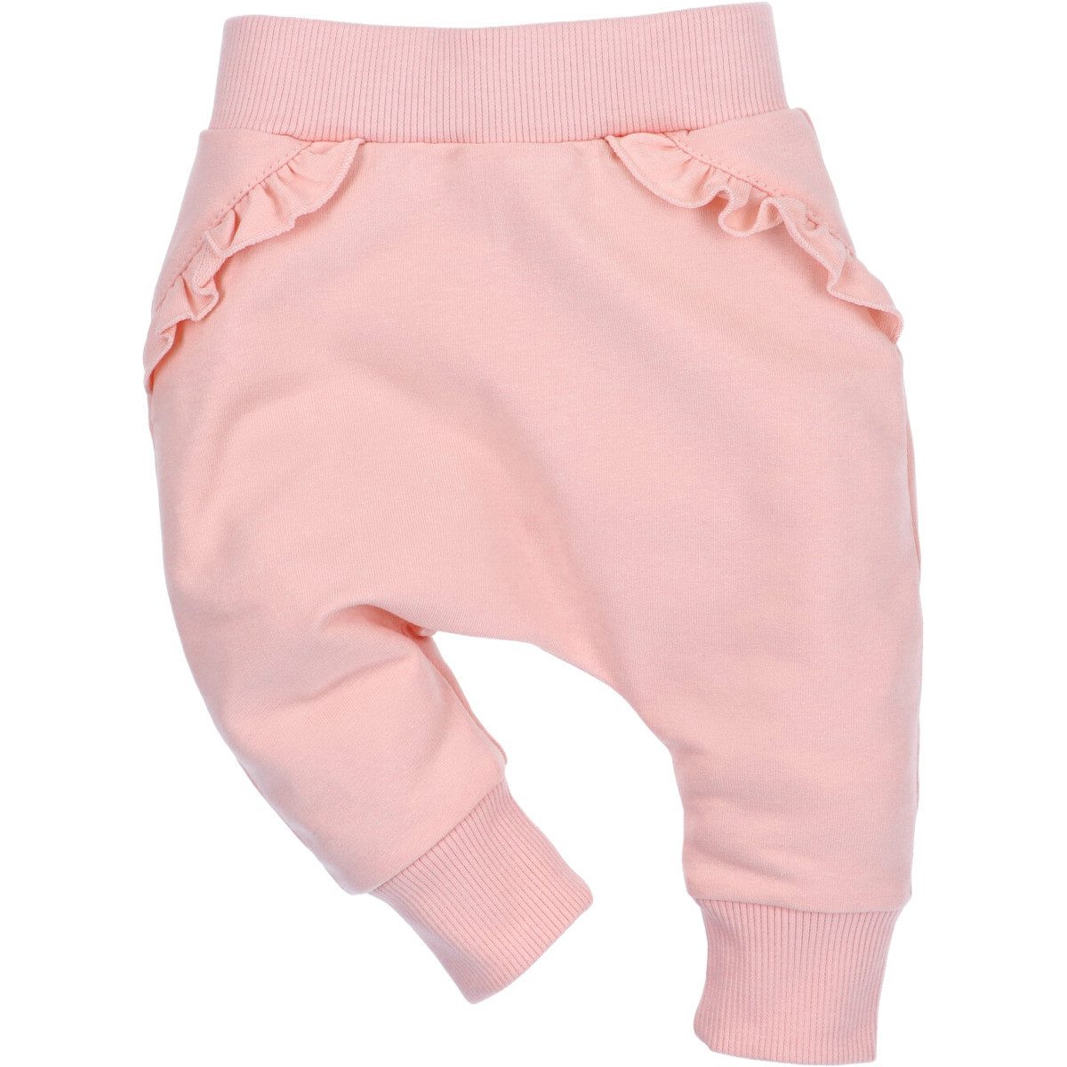 NINI Stoffhose Rüschen Mädchen (1-tlg) Stoffhose, Jogginghose, Jogger, Sporthose, Chino