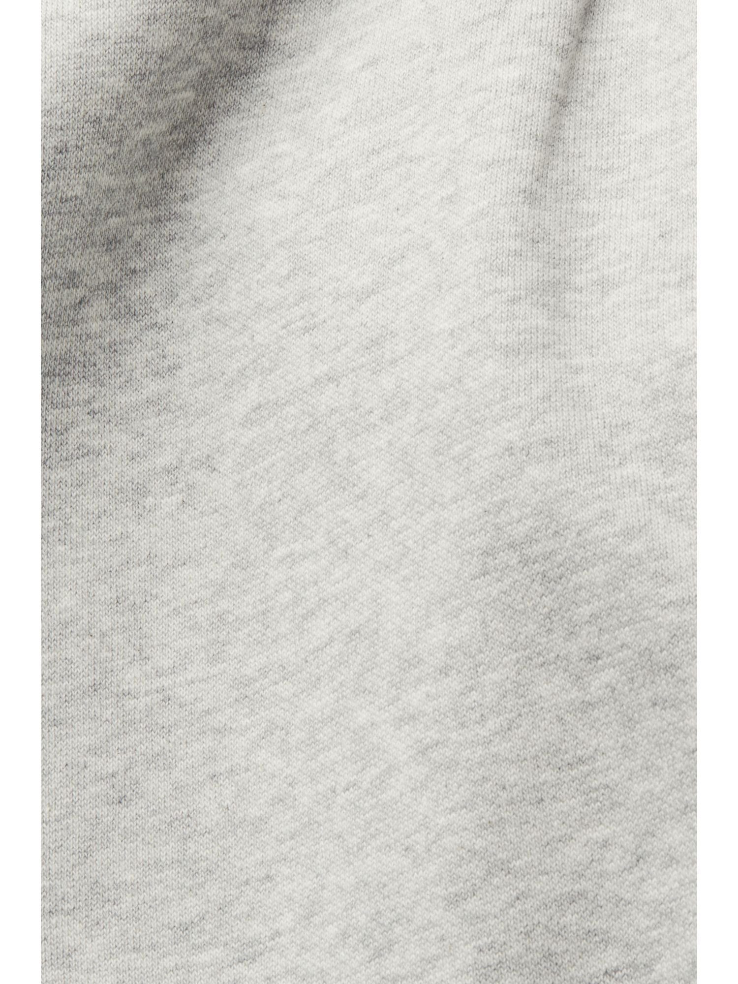 Reißverschluss Esprit Oversize Recycelt: (1-tlg) Sweatshirt GREY Hoodie LIGHT mit