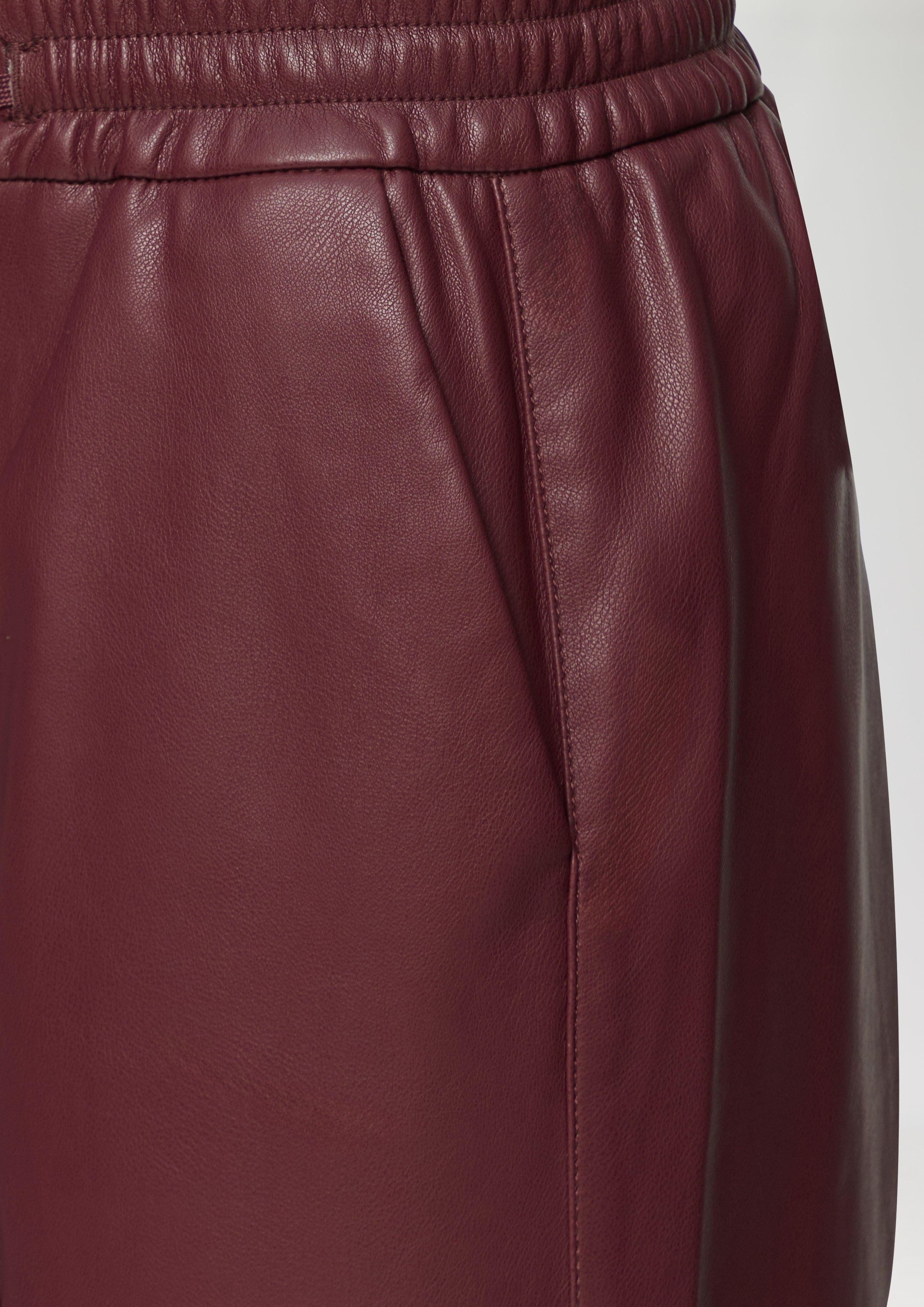 s.Oliver 7/8-Hose Jogpants aus Lederimitat Gummizug günstig online kaufen