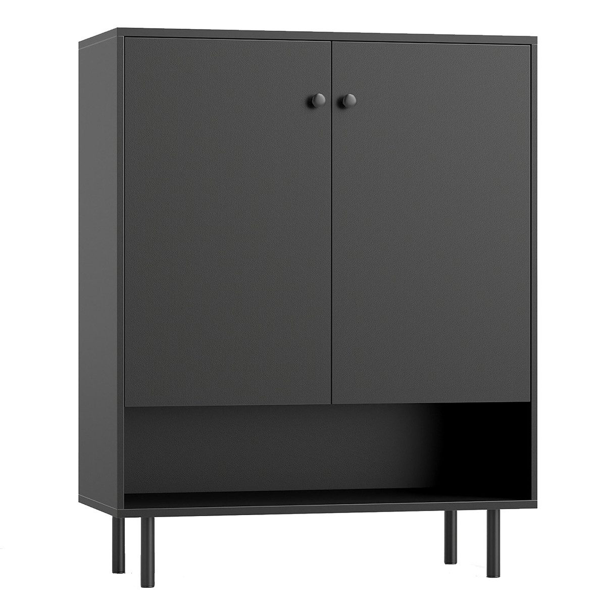 COSTWAY Sideboard, Holz, Küchenschrank mit verstellbaren günstig online kaufen