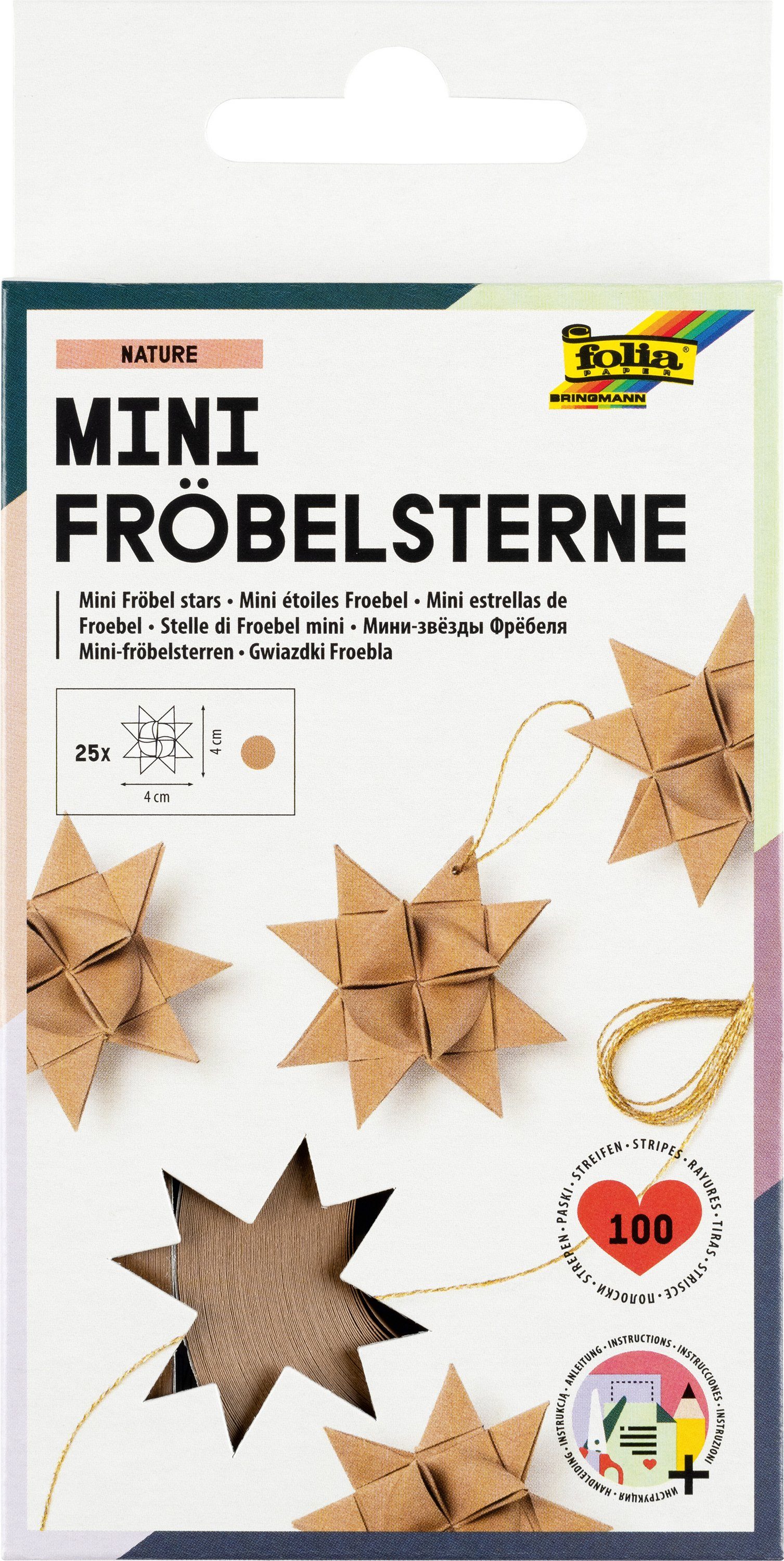 Folia Motivpapier Mini Fröbelsterne, 100 Stück