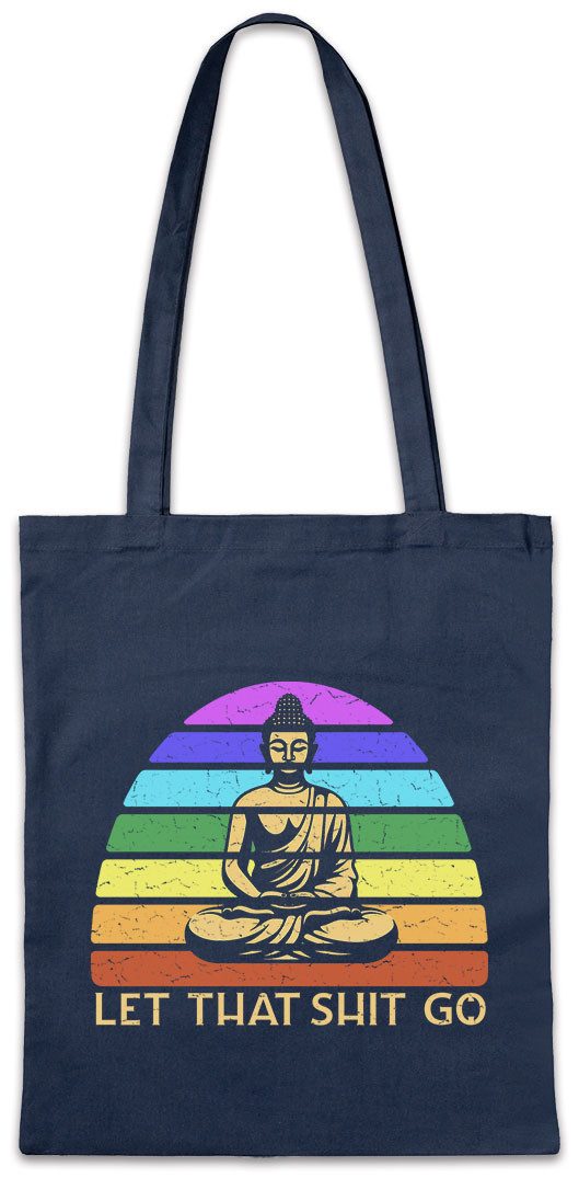 Beuteltasche Let That Shit Go Stofftasche Chakra Yoga Ruhe India Indien OM Pilates
