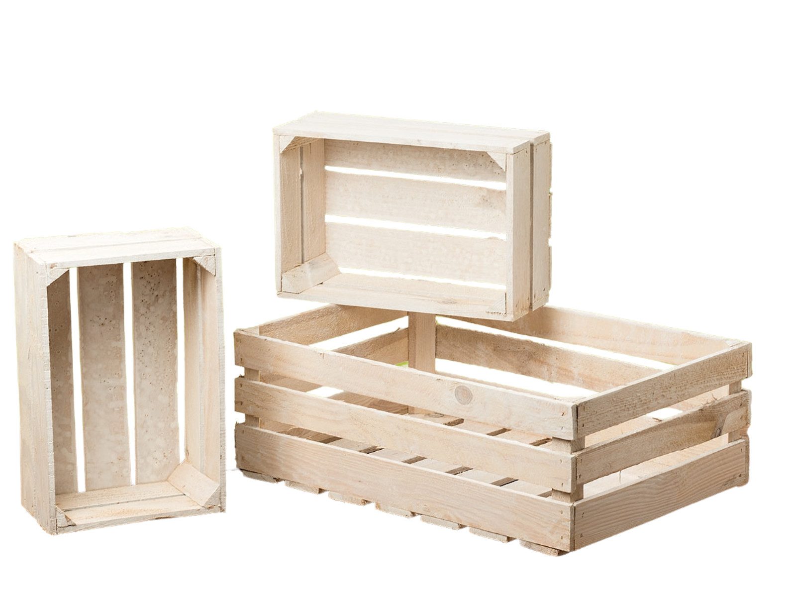 Dekokorb Porto Obstkiste Box weiss 37 cm