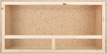 ECOZONE Terrarium Holz Terrarium mit Seitenbelüftung 80 x 50 x 50 cm, Holzterrarium aus OSB Platten