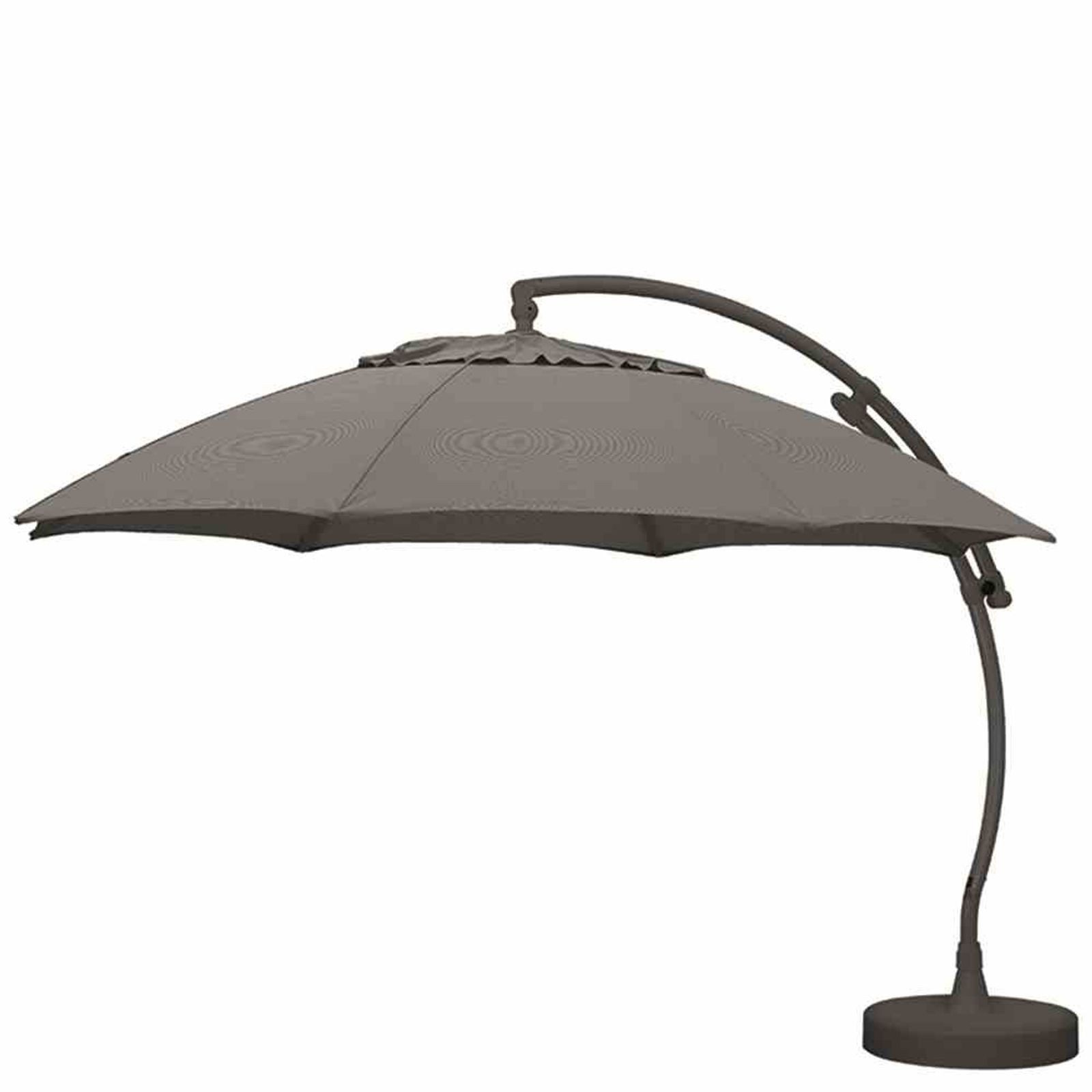 Sun Garden Sonnenschirm Ampelschirm Easy Sun Ø 375 cm, anthrazit / grau-meliert Bezug grau-mel