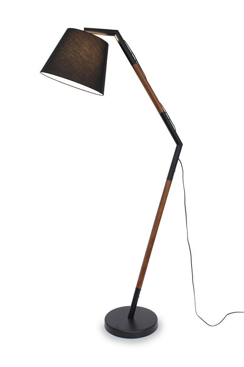 Kiom Stehlampe Bogenleuchte Asseri braun + schwarz 189 cm, für wechselbare  Leuchtmittel, Leuchtmittel nicht inklusive, Leuchtmittel abhängig