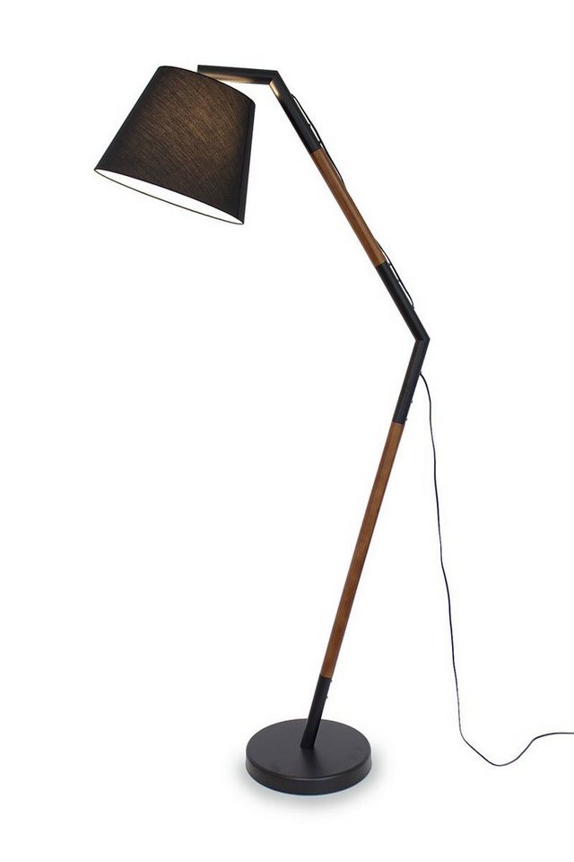 Kiom Stehlampe Bogenleuchte Asseri braun + schwarz 189 cm, für wechselbare  Leuchtmittel, Leuchtmittel nicht inklusive, Leuchtmittel abhängig