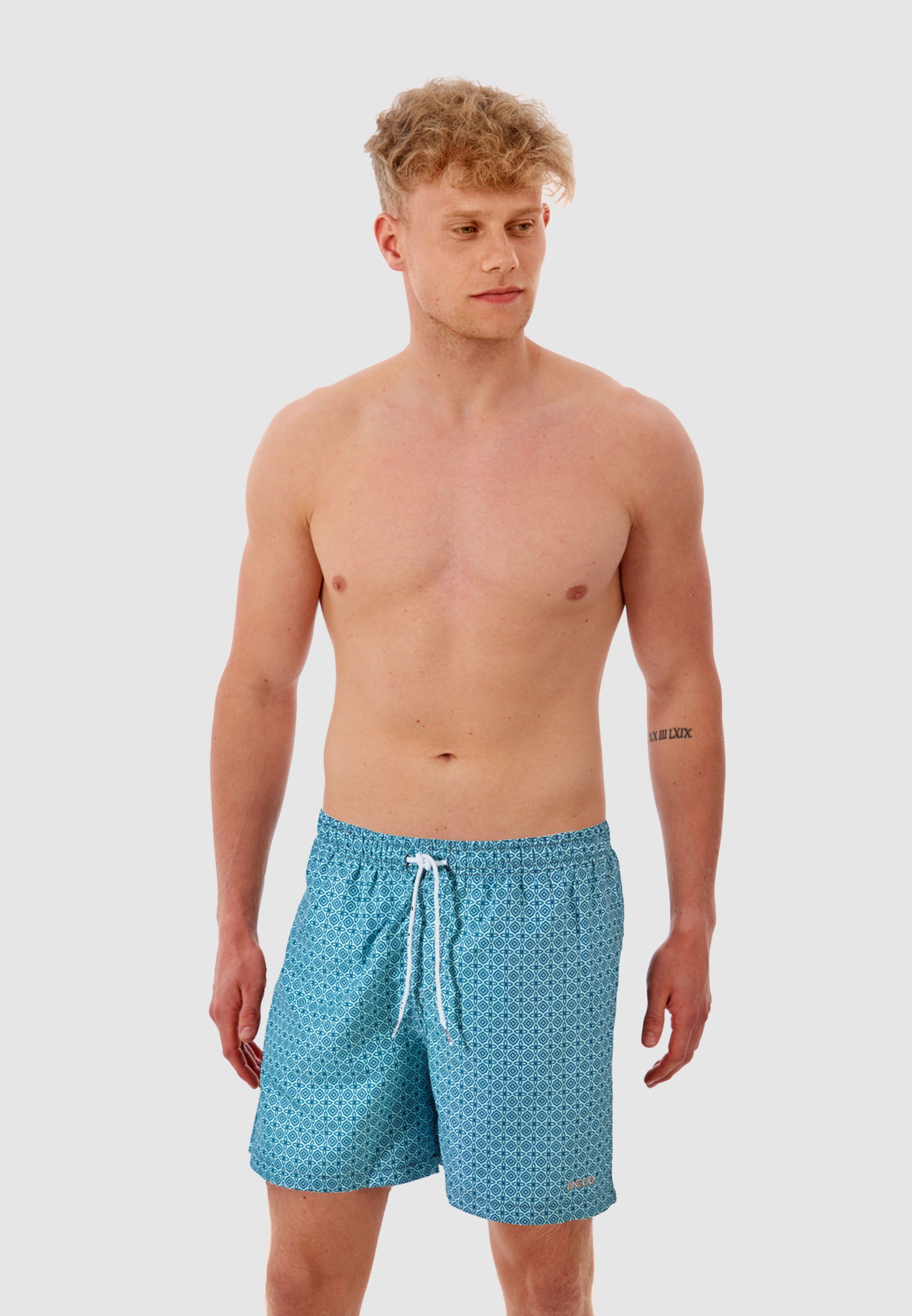 Badehose BECO-Basics (1-St) Beermann Swimwear Shorts zeitlosem Beco Muster mit