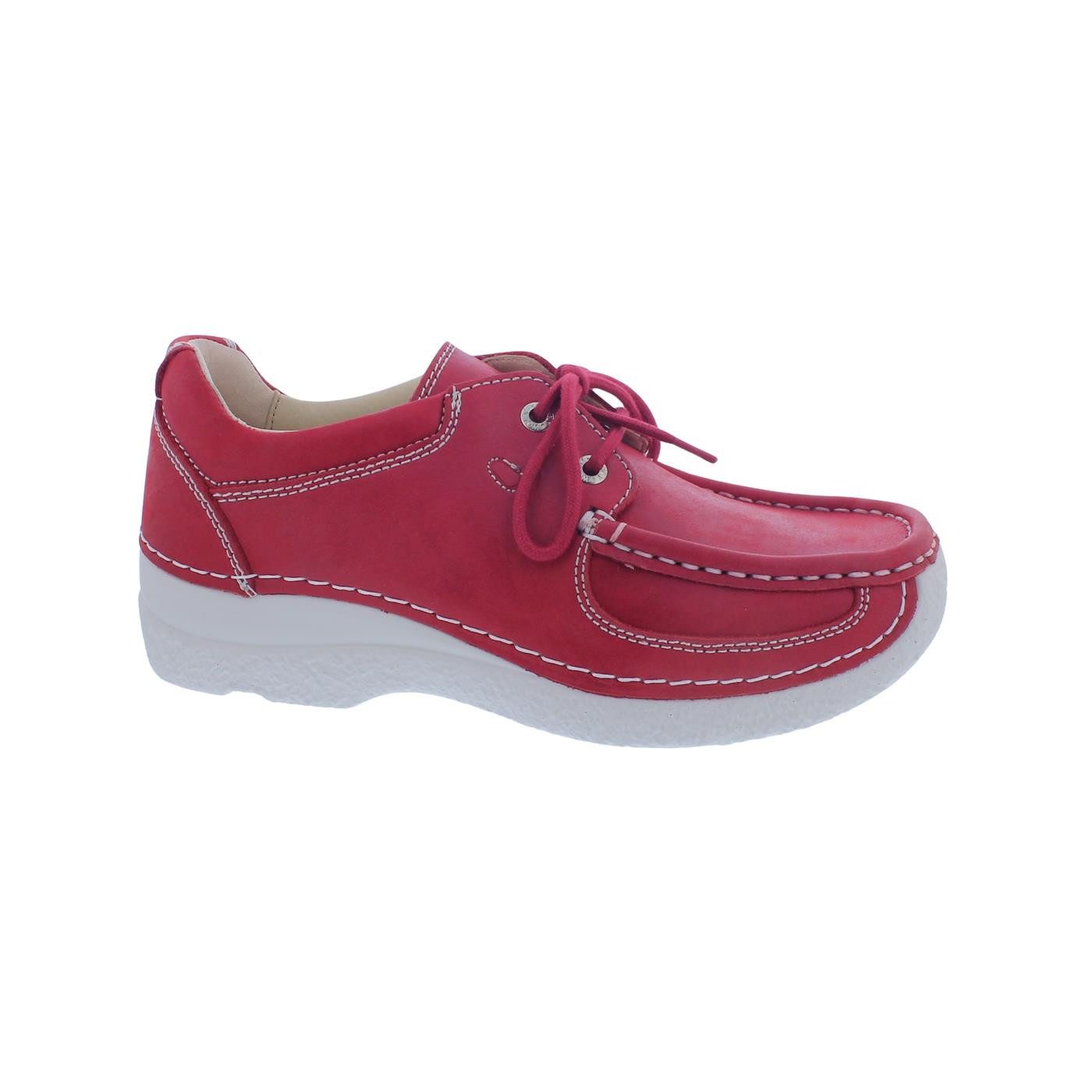 WOLKY Wolky Roll Shoe 0621636-570, Fantastic leather (Glattleder), Red summe Schnürschuh