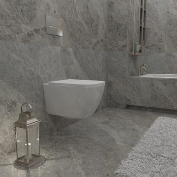 duschspa Dusch-WC Hänge WC mit Soft Close Toilette Sitz Wand Wc Spülrandlos