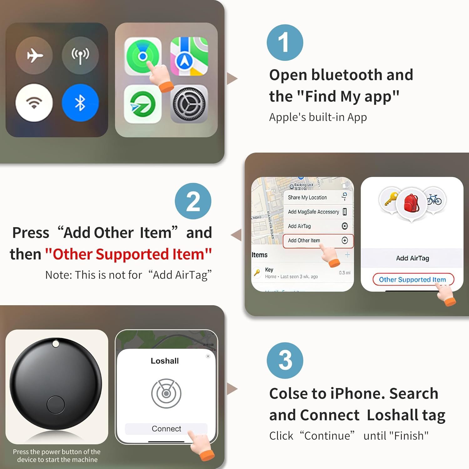 pedete GPS-Tracker für Android & iOS-4 St AirTag SmartTag schlüsselfinder Bluetooth-Tracker (Tracker Tags Key Finder Smarttag schlüsselfinder Luggage, Suitcase)