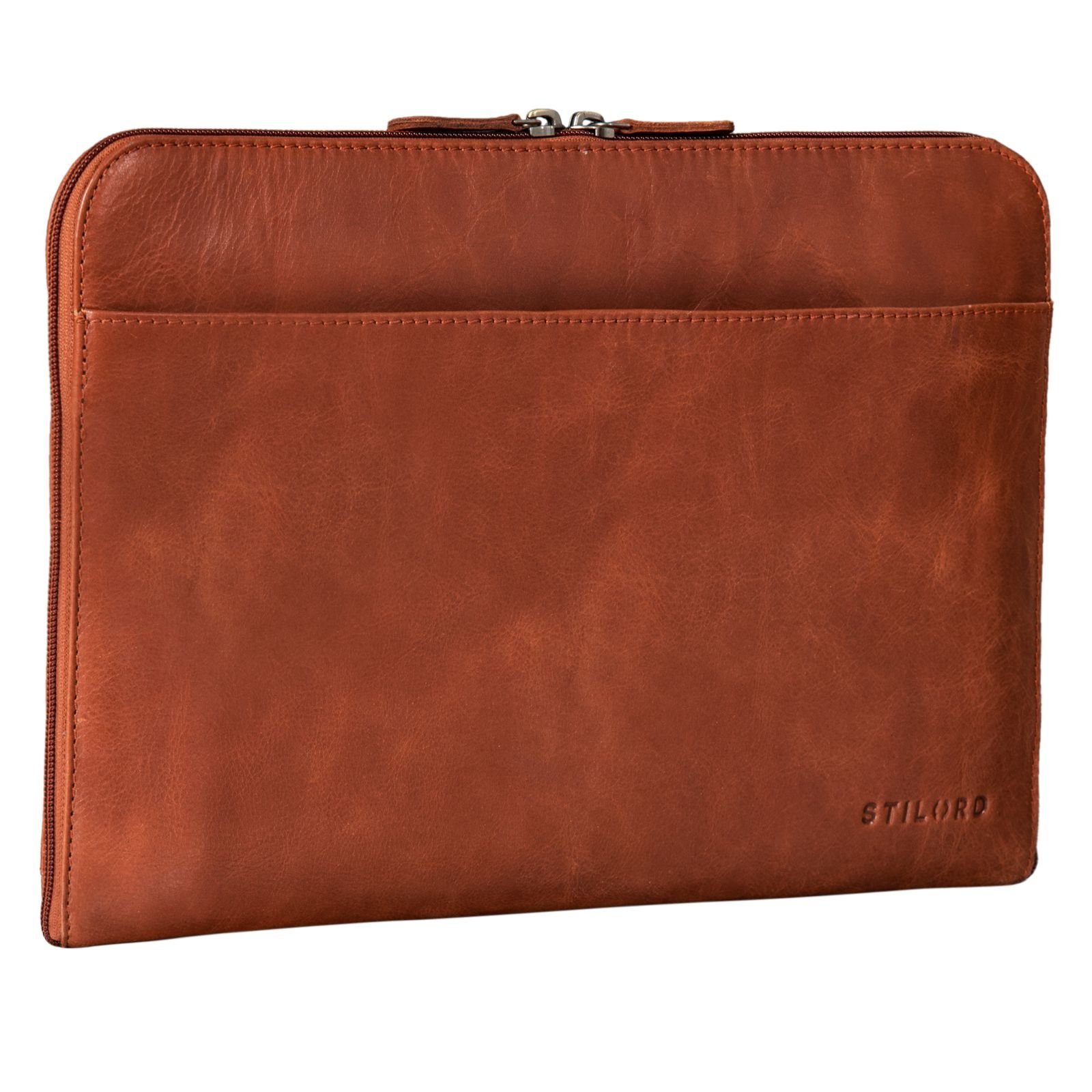 STILORD Laptop-Hülle "Troy" Laptoptasche 13.3 Zoll Leder für MacBook