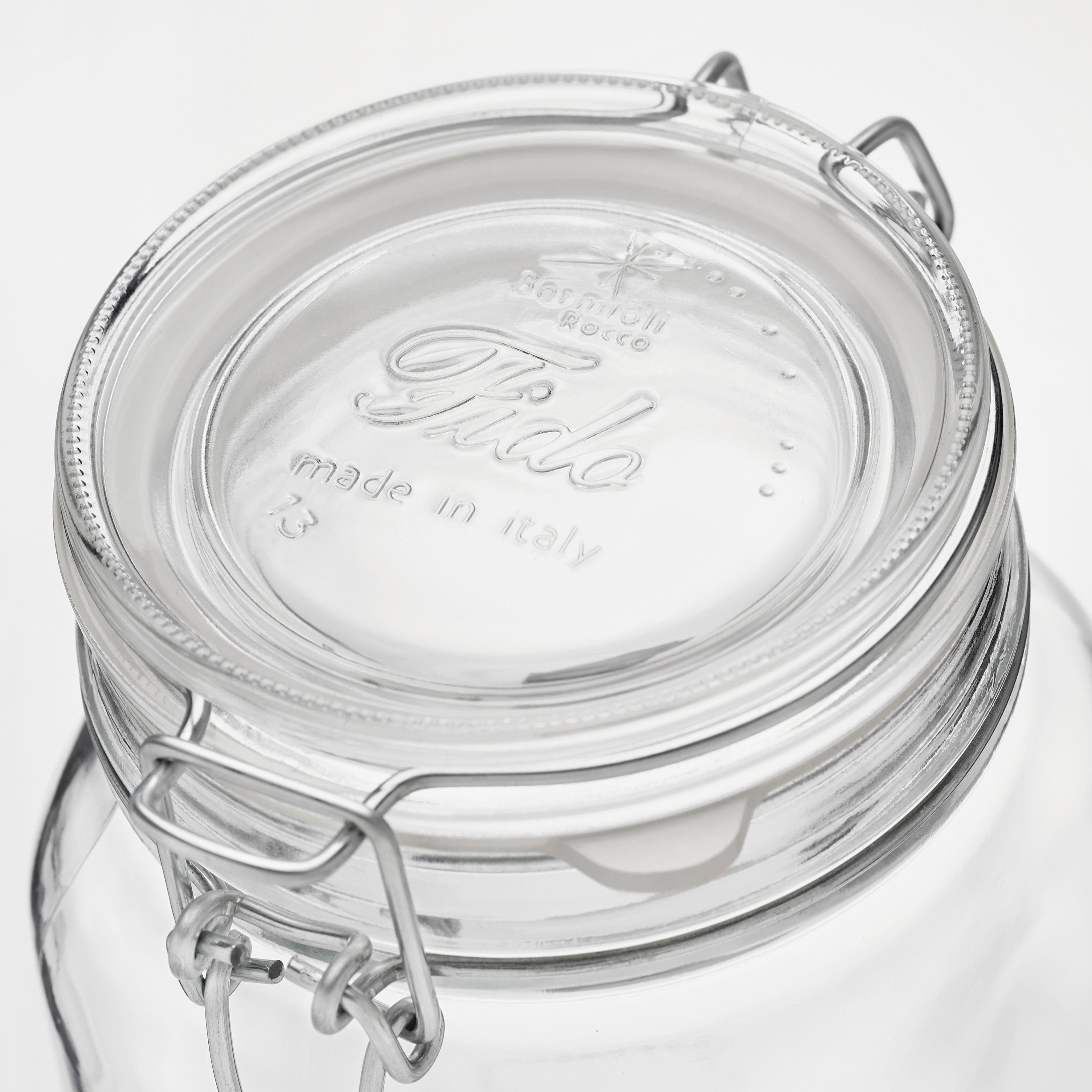 Bormioli Rocco Vorratsglas Fido, Glas, (Set, 6-tlg., 6 Stück, 0,5l Fassungsvermögen), luftdicht verschließbar, mit Bügelverschluß – Bild 4 von 5