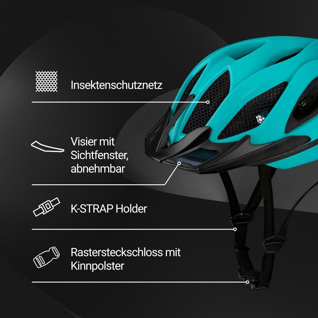 KED Fahrradhelm Spiri II Trend Allround Helm, LED Licht Und Reflektor, Optimierte Belüftung