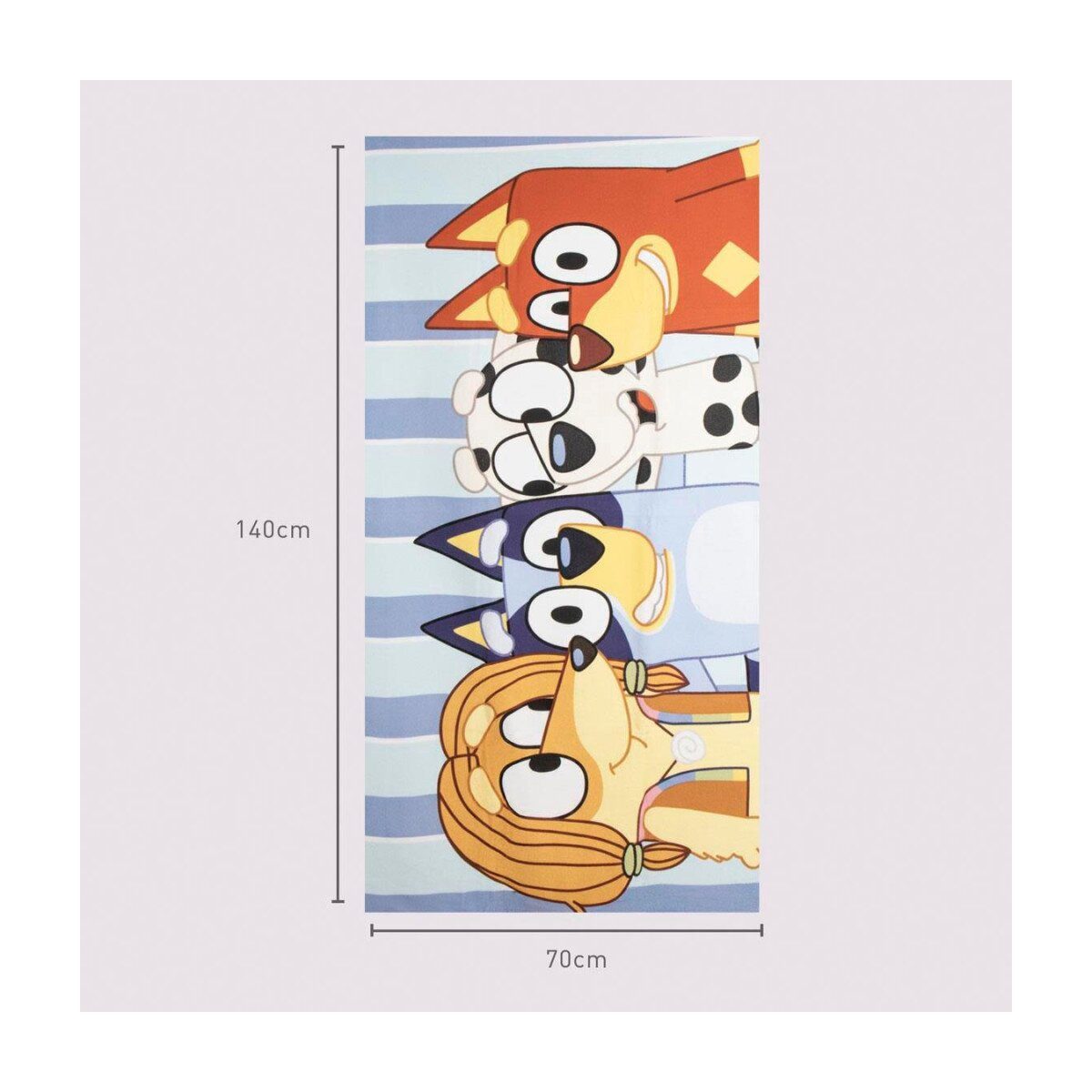 Bluey Badetücher Bluey Happy Moments Strandtuch 70x140, 100% Polyester (1-St)