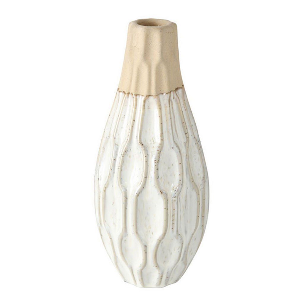 BOLTZE GRUPPE GmbH Dekovase Vasen für Trockenblumen Vase Malia aus Steingut 25 x 10cm, Steingut