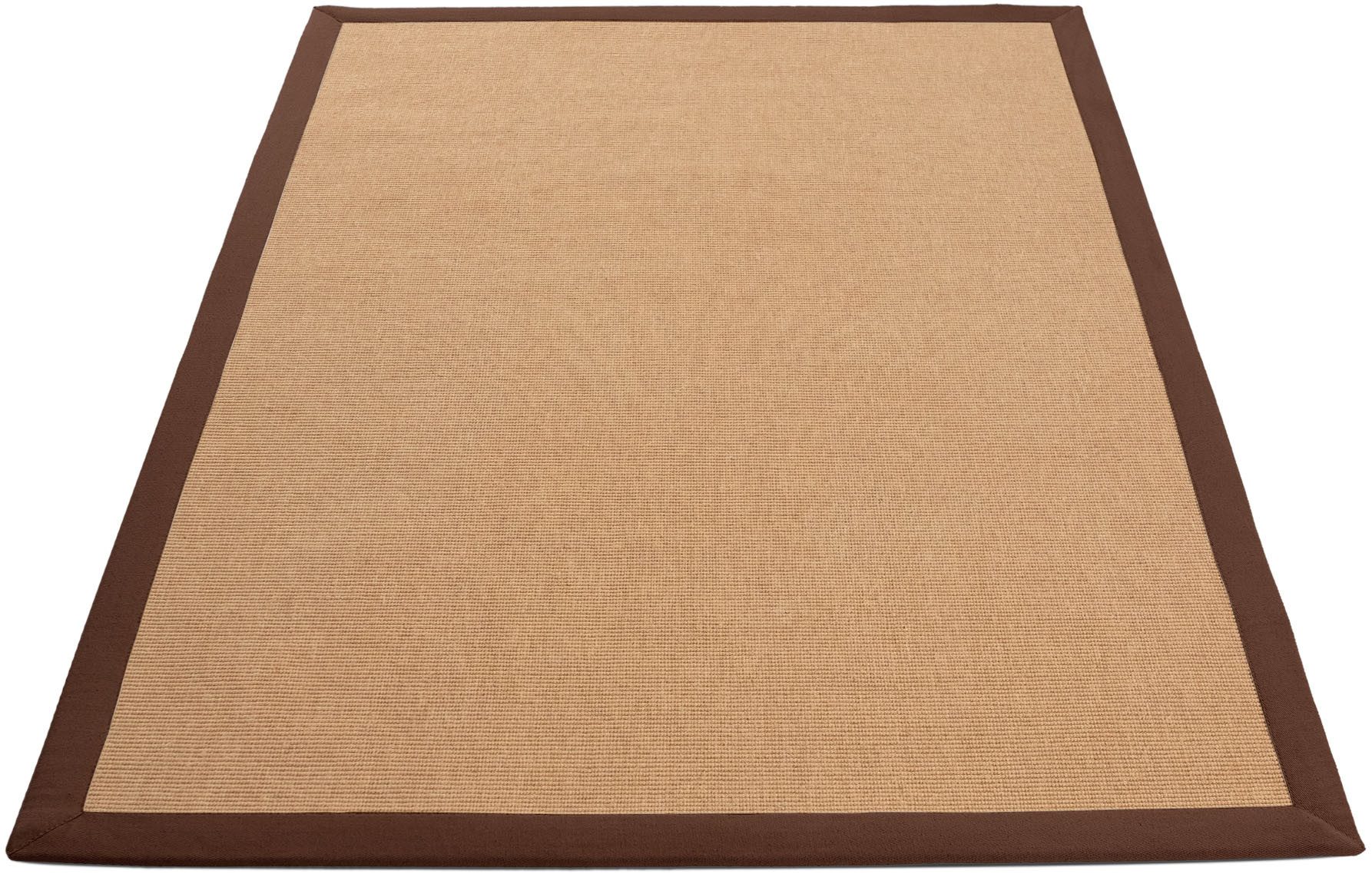 carpetfine Sisalteppich Sisal, auch als Läufer erhältlich, rechteckig, Höhe: 5 mm, mit farbiger Bordüre, Anti Rutsch Rückseite, viele Größen, Wohnzimmer