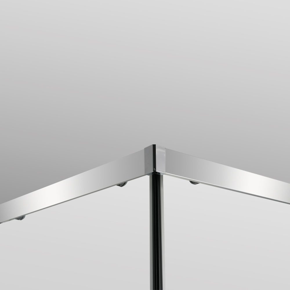 welltime Eckdusche New Summer, BxT: 90x90 cm, Einscheibensicherheitsglas, verbessertes Rollensystem, hochwertiger Aluminiumrahmen, 6mm ESG