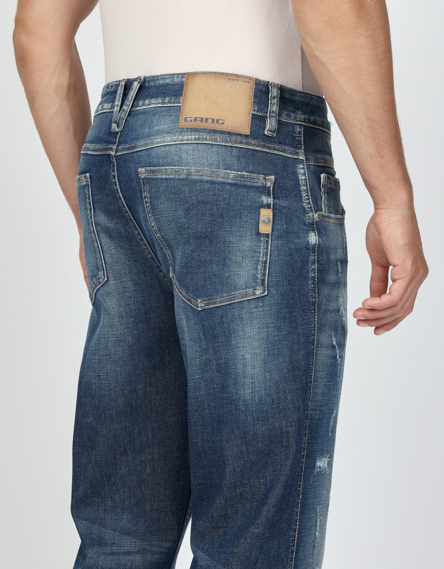 GANG Stretch-Jeans 94MARCO im relaxten 5-Pocket Style mit doppelter Gürtelschlaufe
