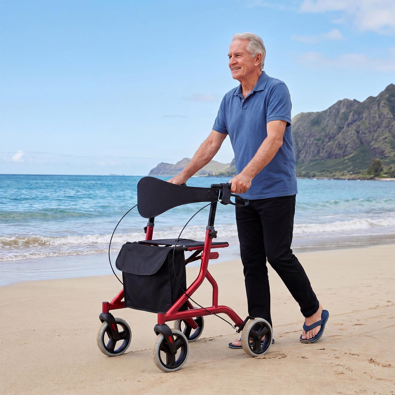 GarveeMore Rollator Gehhilfe Für Senioren Rollator Mit Sitz