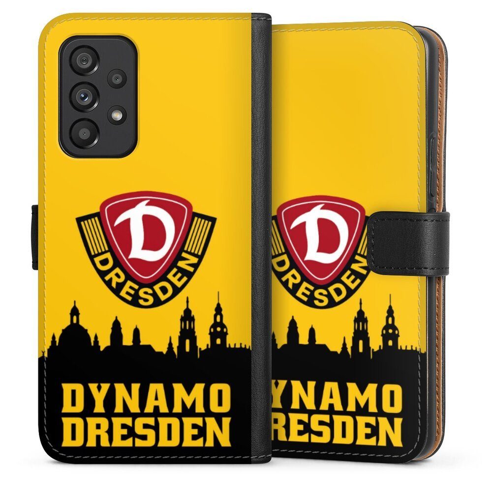DeinDesign Handyhülle SG Dynamo Dresden Skyline SGD Dynamo Silhouette Dresden, Samsung Galaxy A53 5G Hülle Flip Case Klapphülle Handytasche Leder