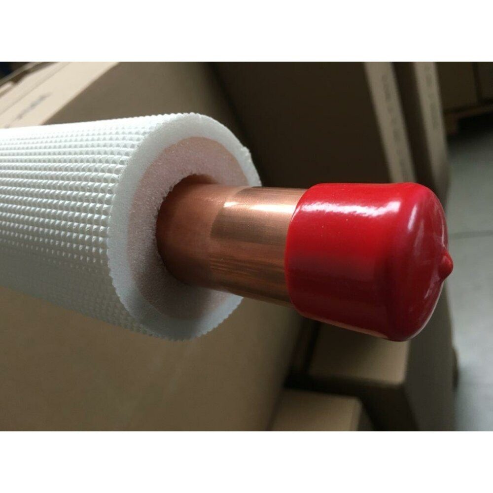 Kupferrohr Vorisoliertes Einzelkupferrohrleitung (Metrisch) 25m, UV-beständige, geprägte Oberfläche