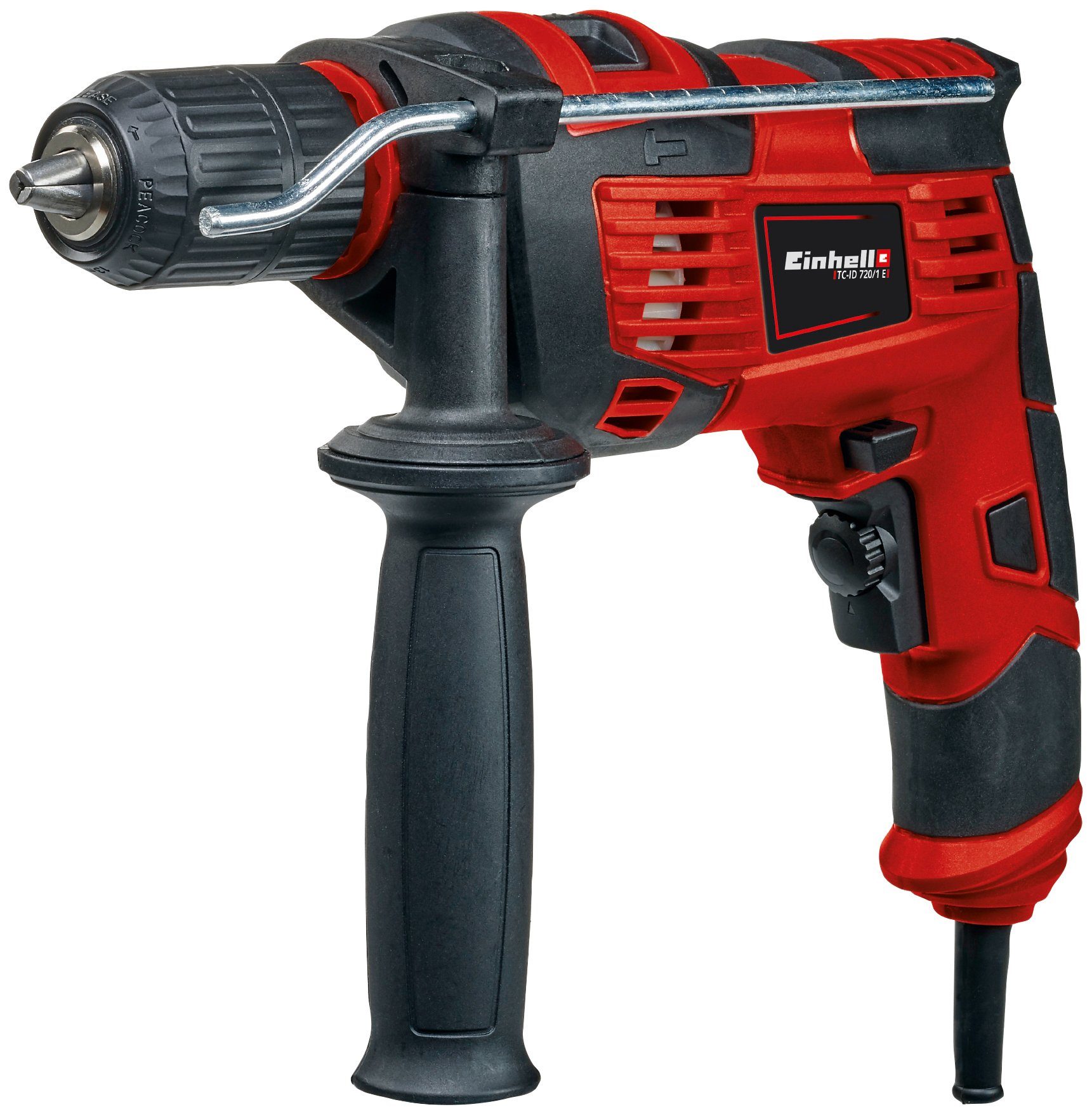 Einhell Schlagbohrmaschine TC-ID 720/1 E Kit, (Set, 3-tlg), inkl. Koffer für universelle Aufbewahrung von Werkzeug und Zubehör