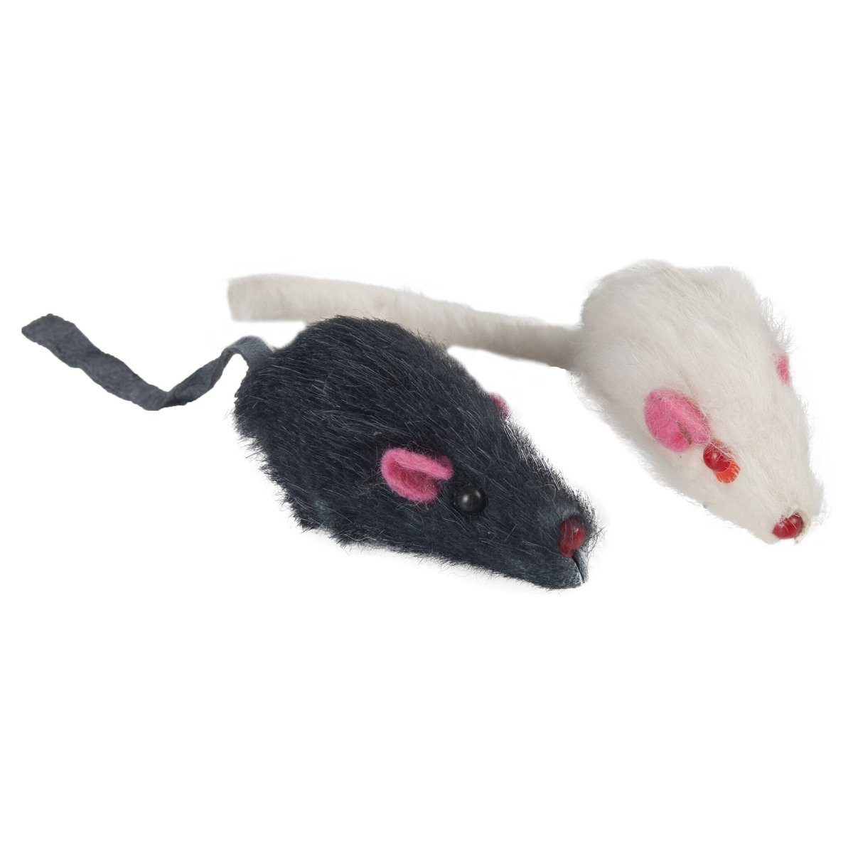 Tierkuscheltier Katzenspielzeug 2 Fellmäuse