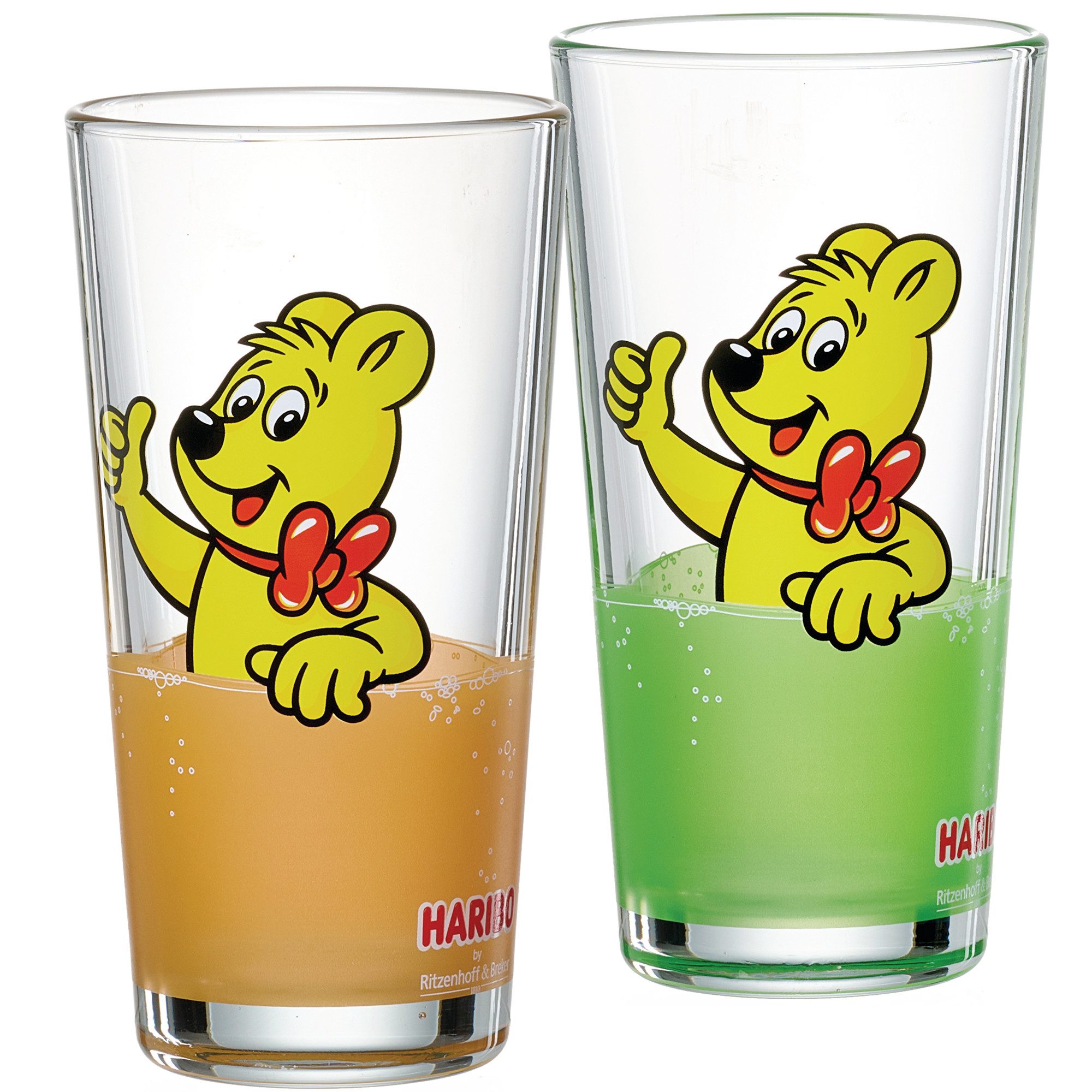 Ritzenhoff & Breker Gläser-Set HARIBO Thumbs Up, 380 ml, 2-tlg., Glas, spülmaschinengeeignet