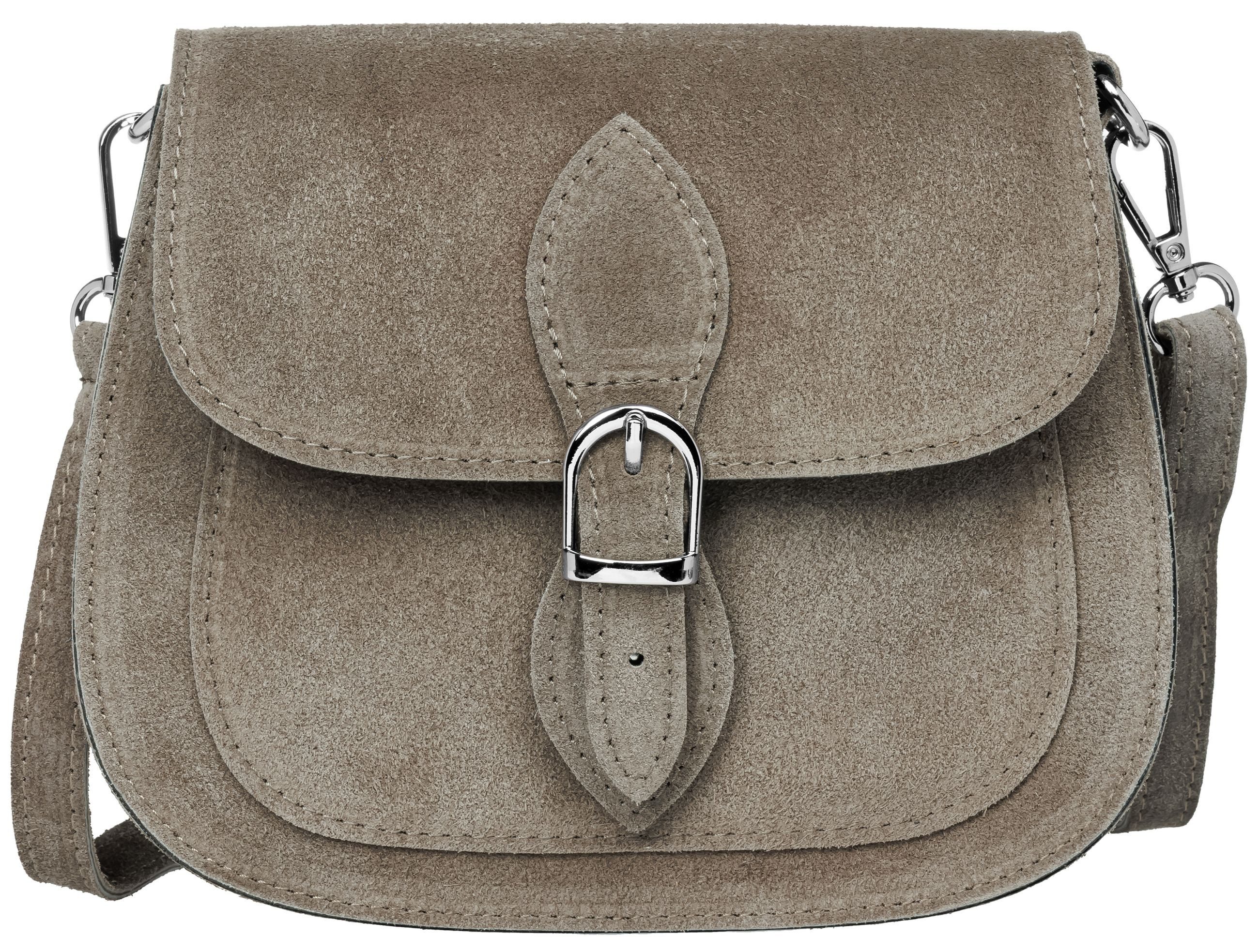 Caspar Umhängetasche Kompakte Wildleder Damen Handtasche günstig online kaufen