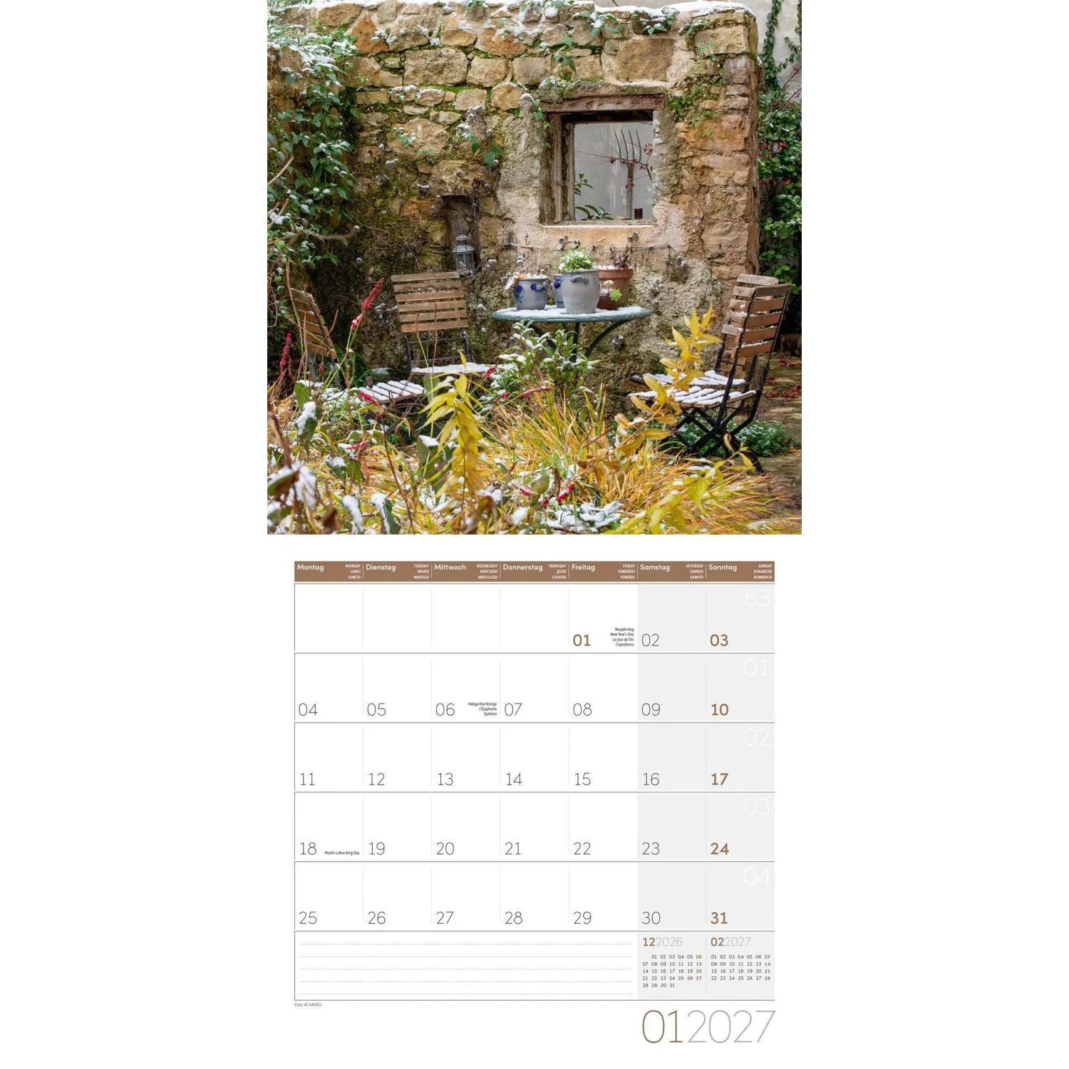 Ackermann Wandkalender In meinem Garten Kalender 2027 - 30x30 - Art12 – Bild 2 von 5
