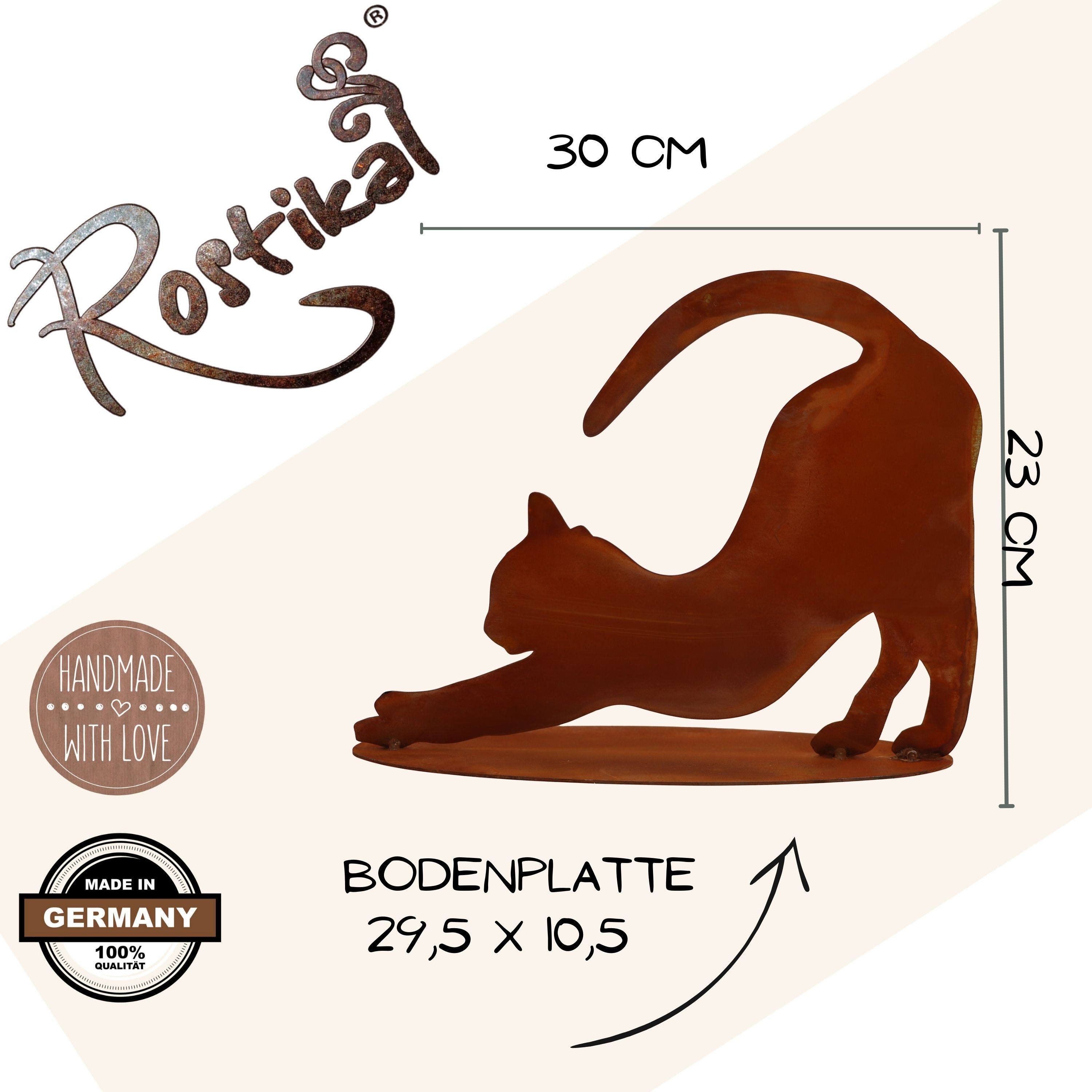 Rostikal Gartenfigur Katze 23×30 cm – Gartenfigur aus Cortenstahl, wetterfe günstig online kaufen