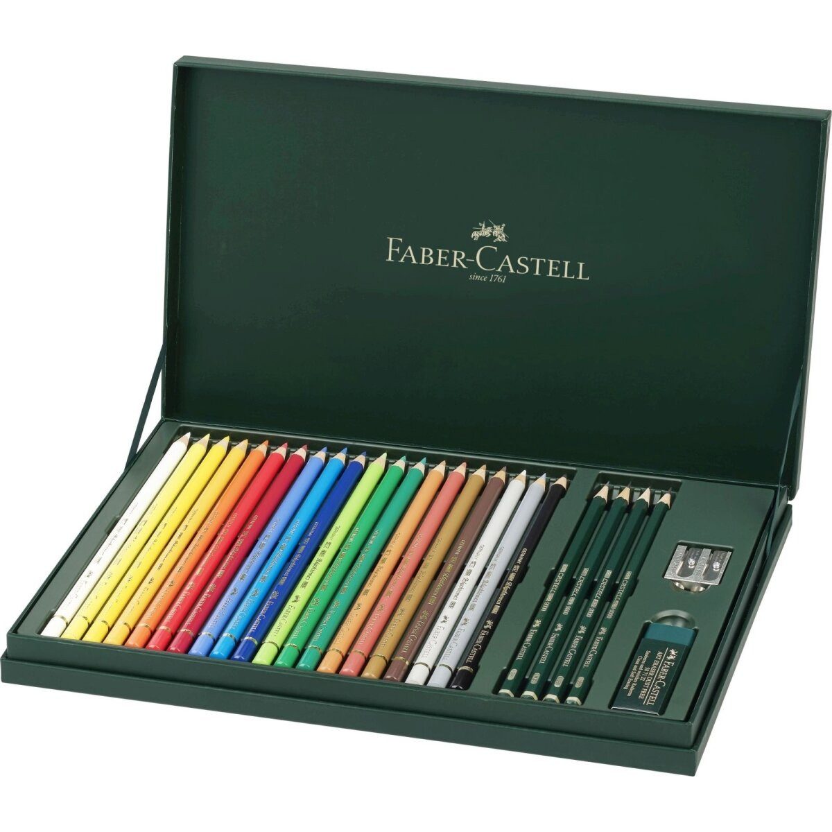 Faber-Castell Buntstift Künstlerfarbstift Polychromos Geschenketui Mixed Media VE=20 + 4 Stück