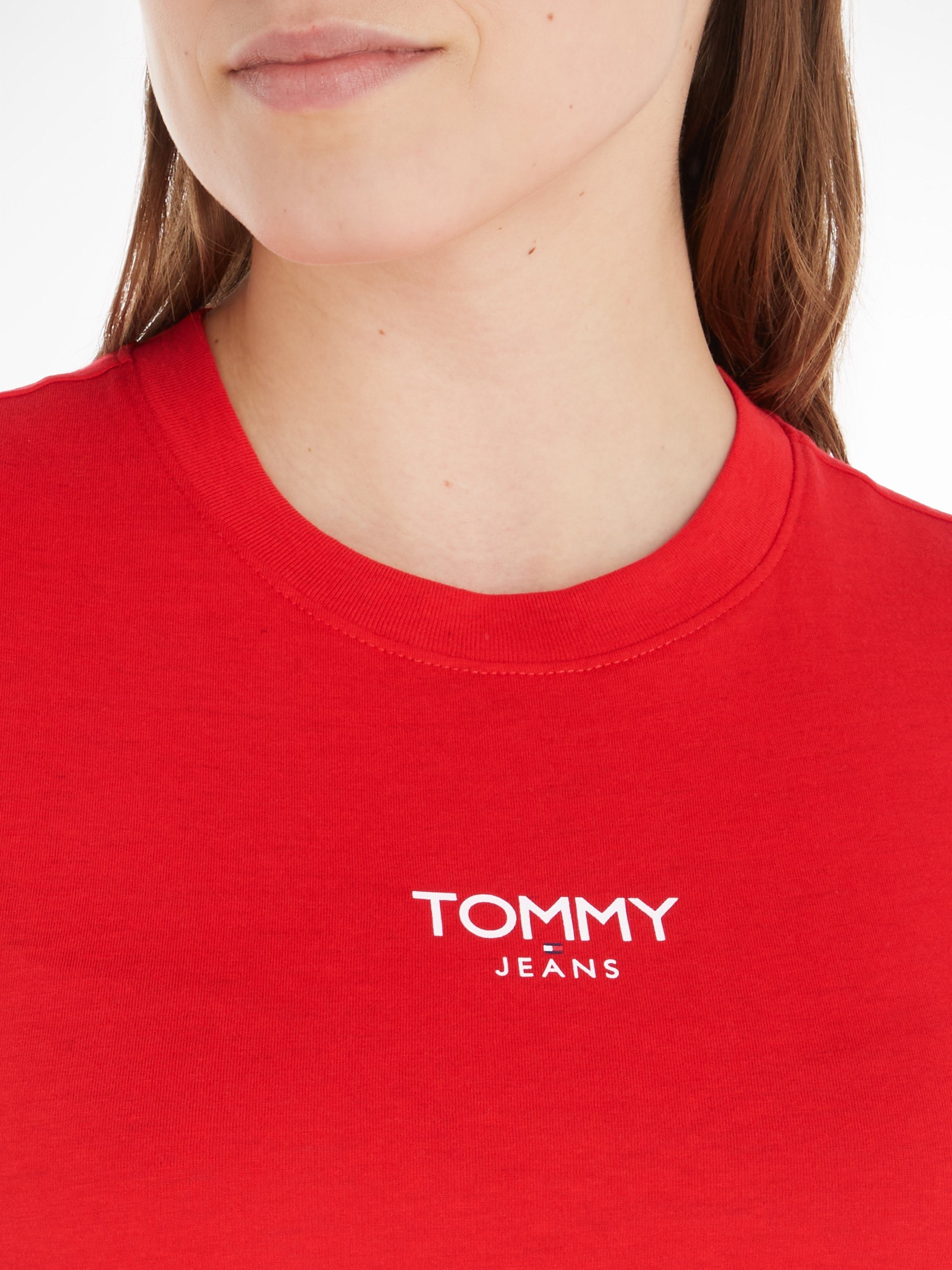 Tommy Jeans T-Shirt TJW BBY Logo ESSENTIAL LOGO Crimson mit Deep Jeans Tommy SS 1