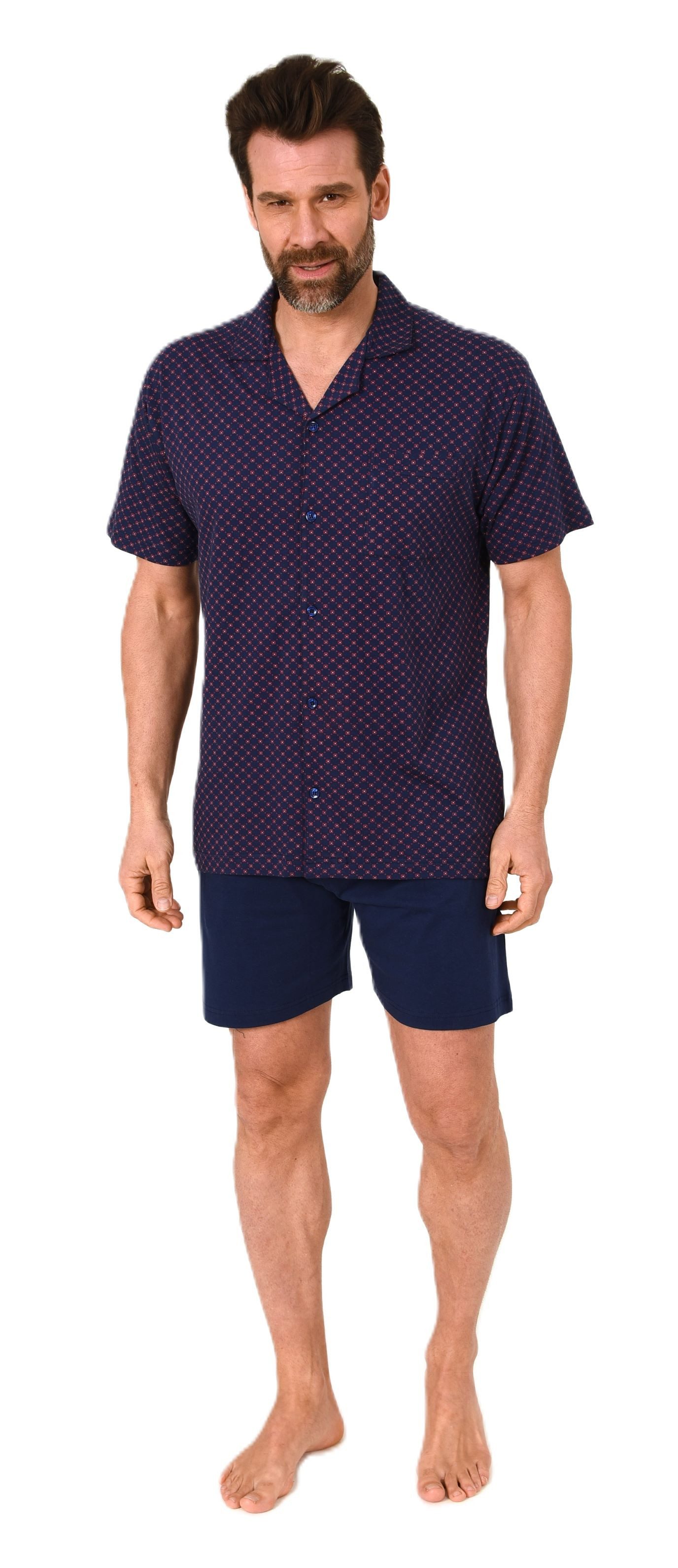 Normann Pyjama Herren Kurzarm Schlafanzug Shorty günstig online kaufen