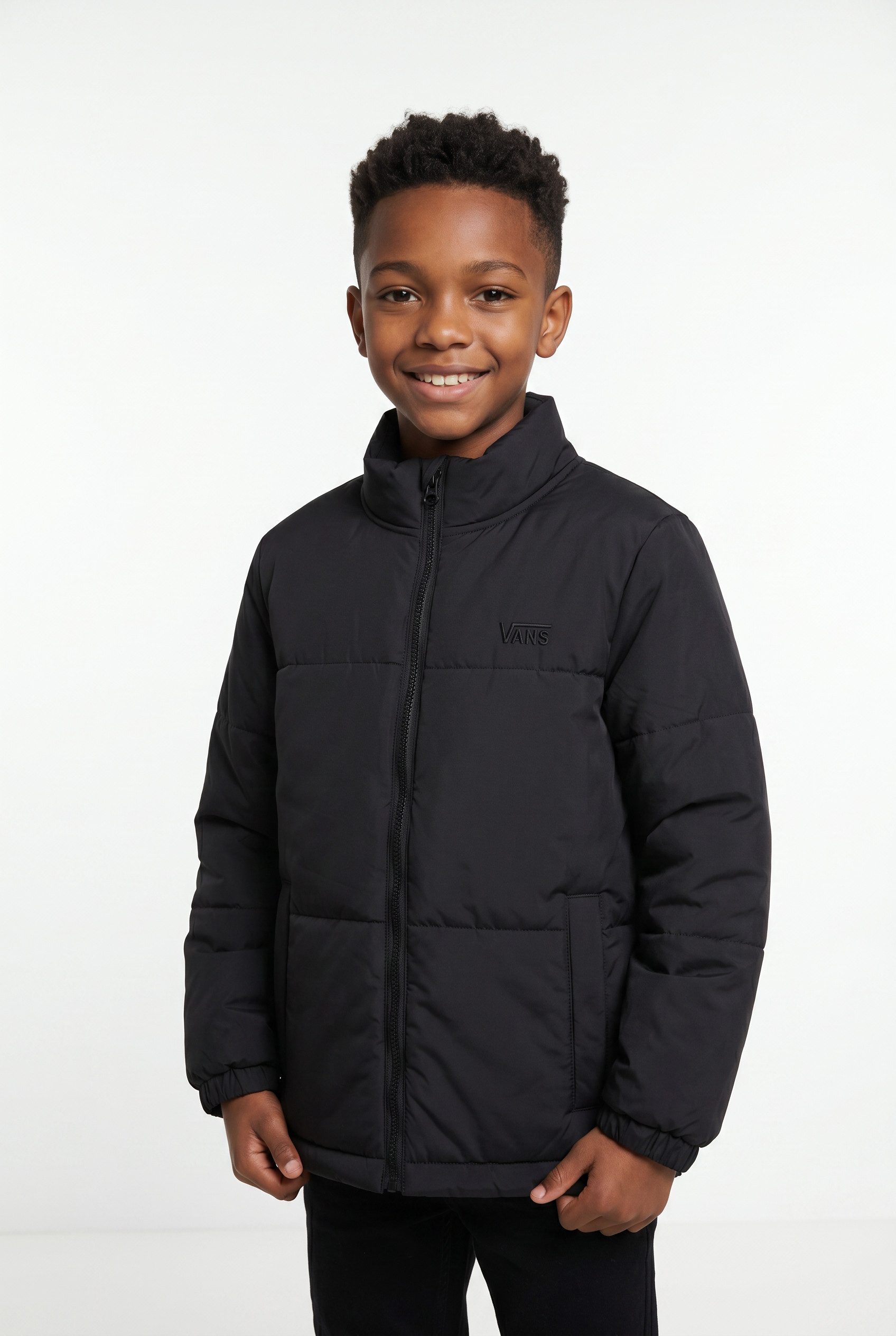 Vans Steppjacke mit hoch geschlossenem Ausschnitt, winddicht, aus Softshell-Material