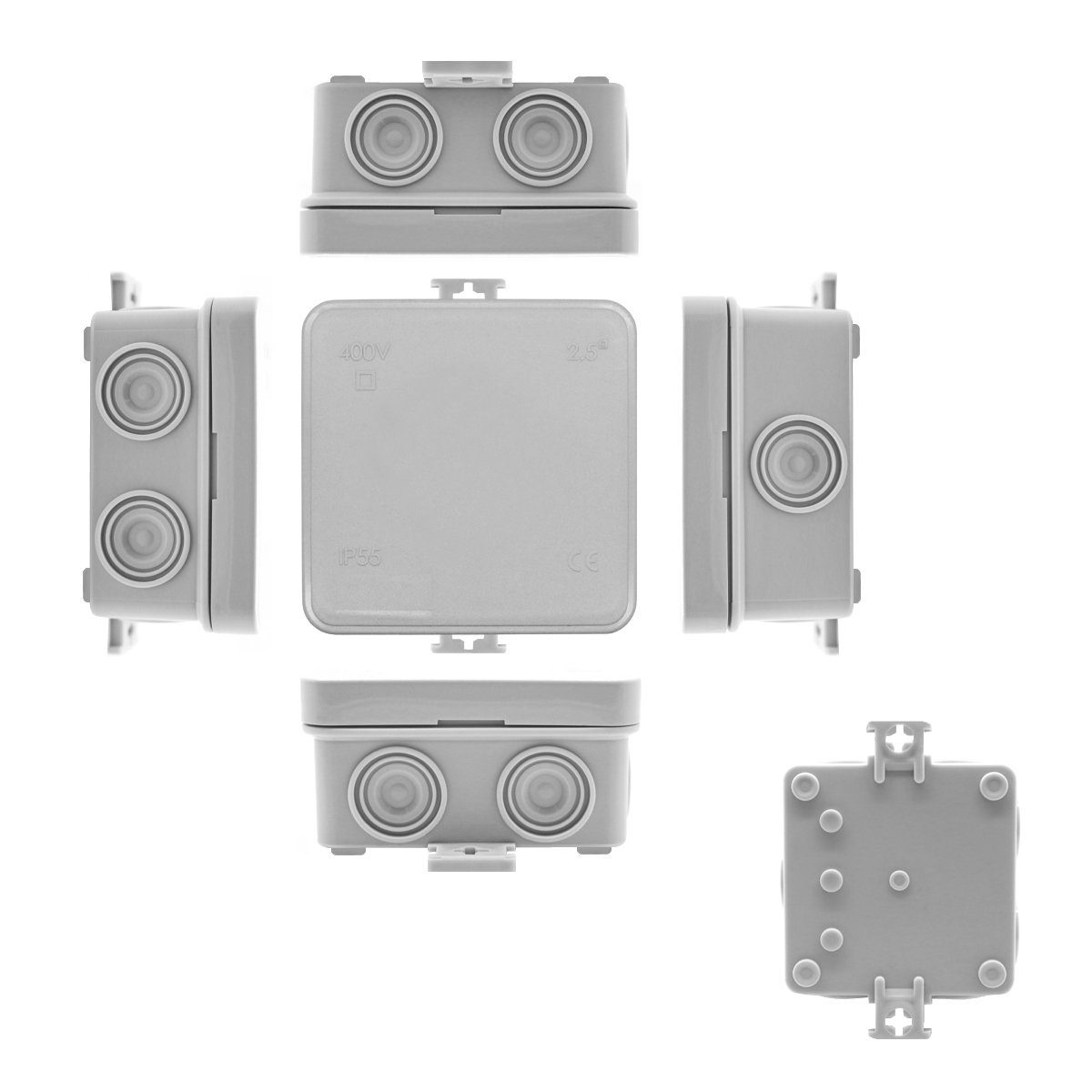 ARLI ARLI Abzweigdose 75 x 75 x 40 mm Industriegehäuse Steckdosenverteiler