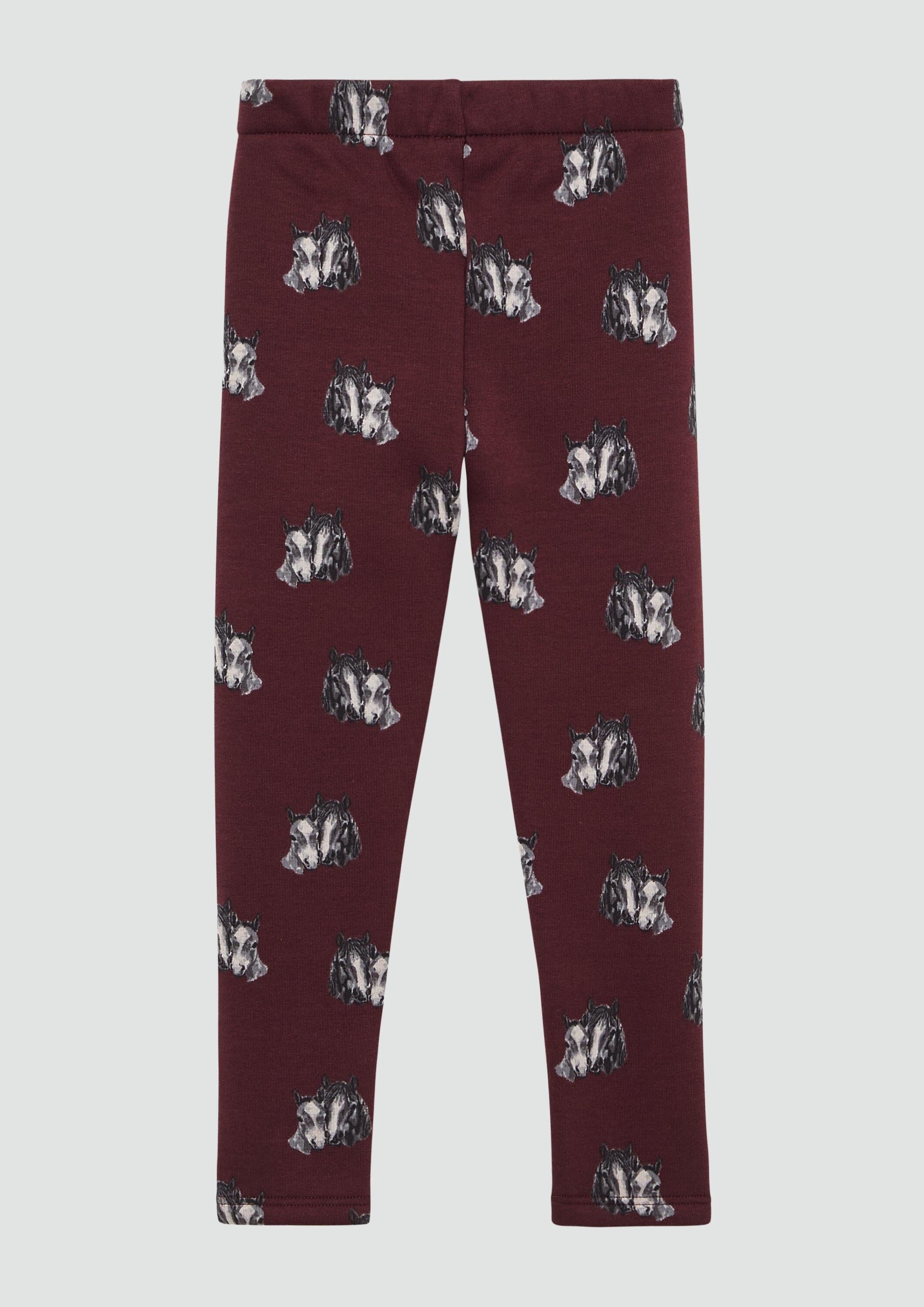 s.Oliver Leggings Leggings Kuschelige Thermofleece-Leggings mit All-over-Print – Bild 2 von 4
