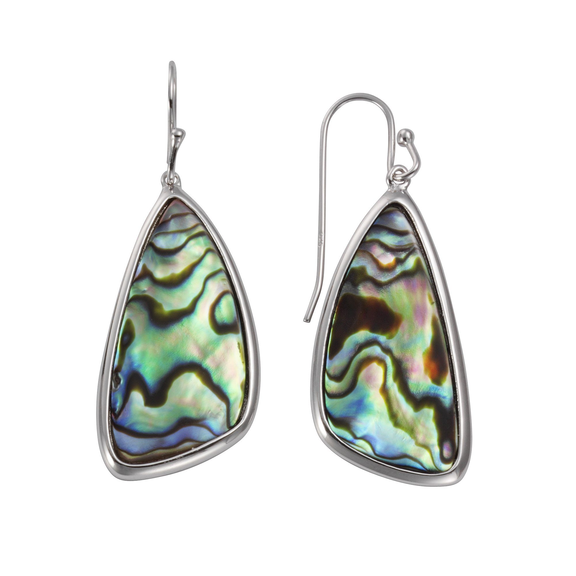 Vivance Paar Ohrhaken 925 Silber rhodiniert Abalone