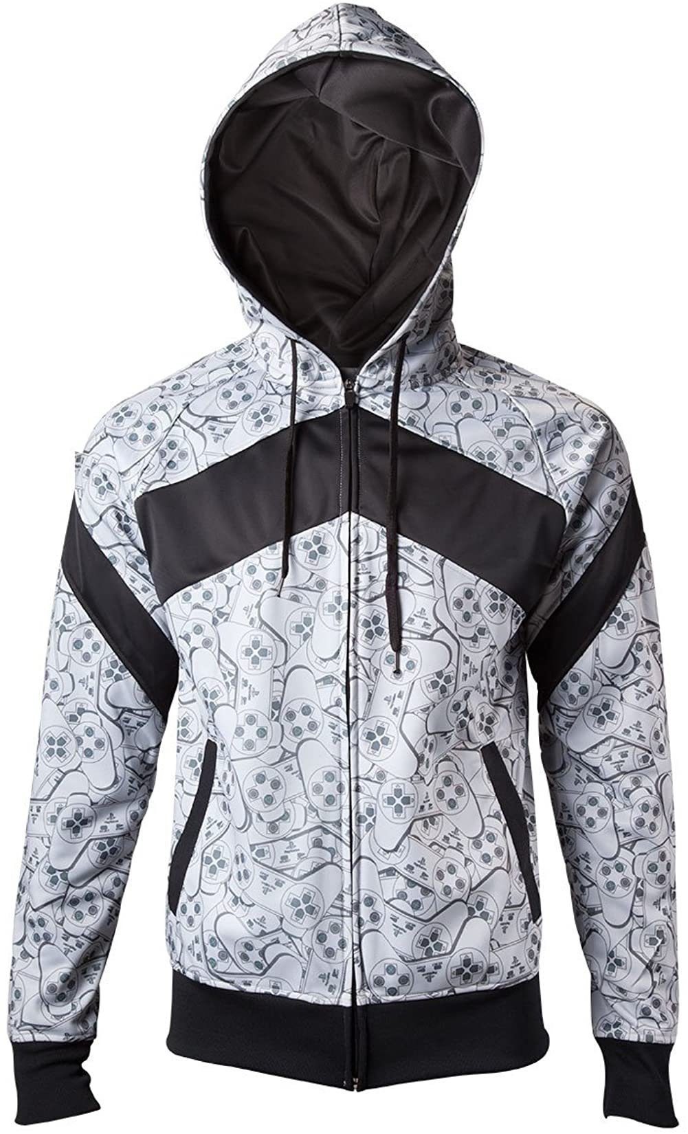 Kapuzensweatshirt PLAYSTATION Kapuzenjacke Hoodie Sweatshirt mit Kapuze Hellgrau Gr. S M L XL XXL