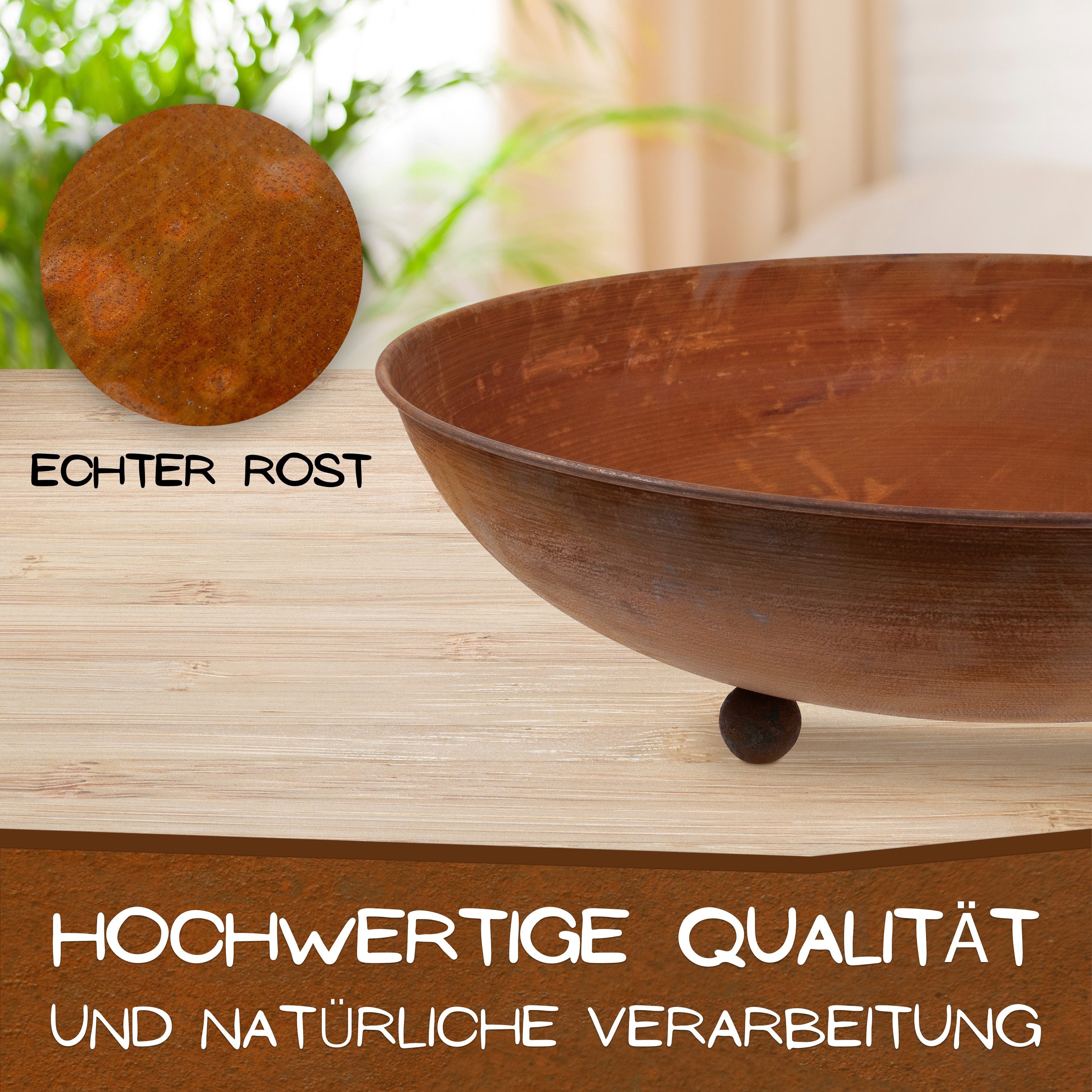 Rostikal Pflanzschale Blumenschale Ø 53 cm Cortenstahl – Edelrost Gartensch günstig online kaufen