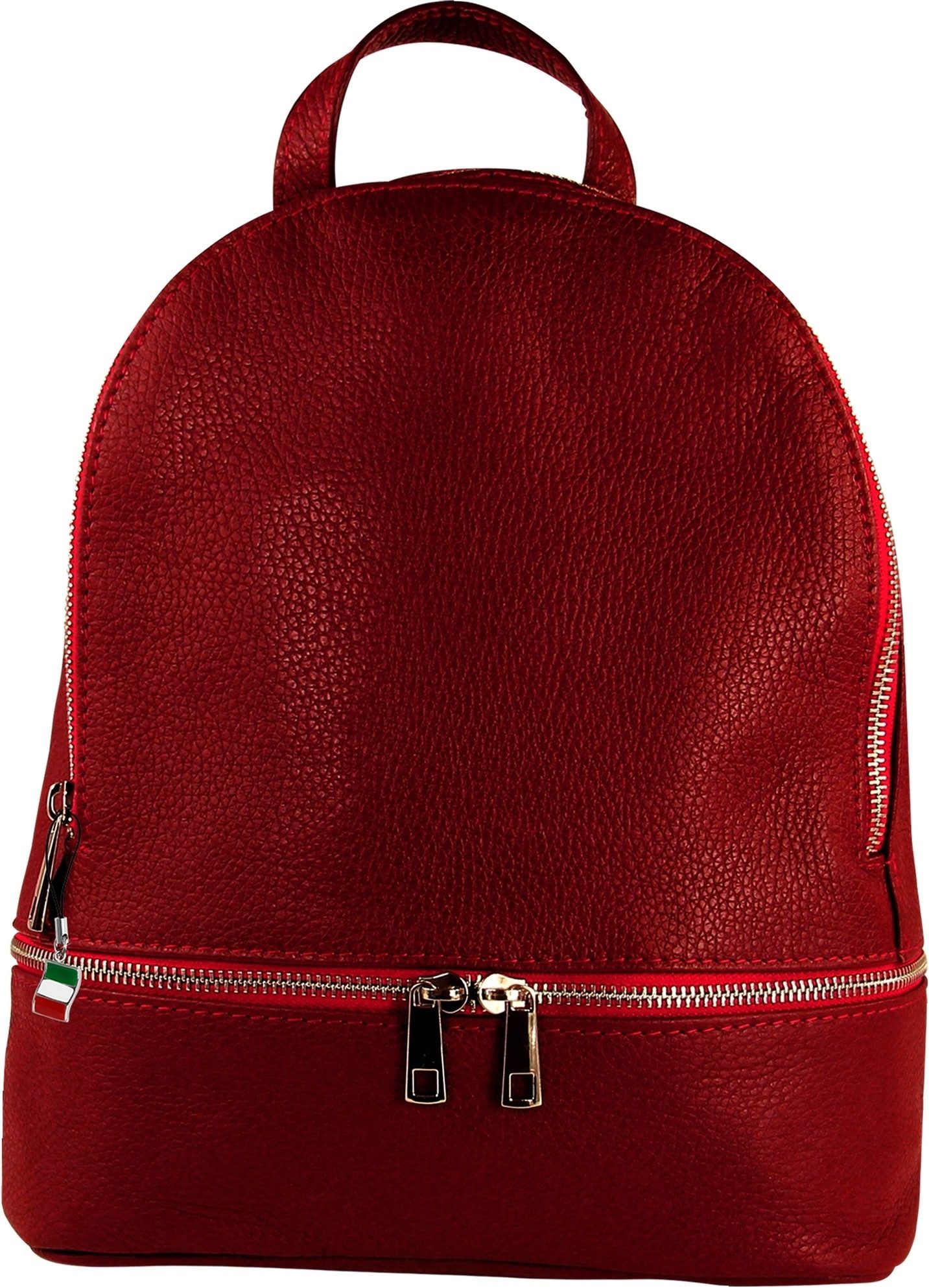 FLORENCE Cityrucksack Florence Rucksack Damen Echtleder (Cityrucksack), Damen Leder Cityrucksack, dunkelrot ca. 32cm x ca. 30cm