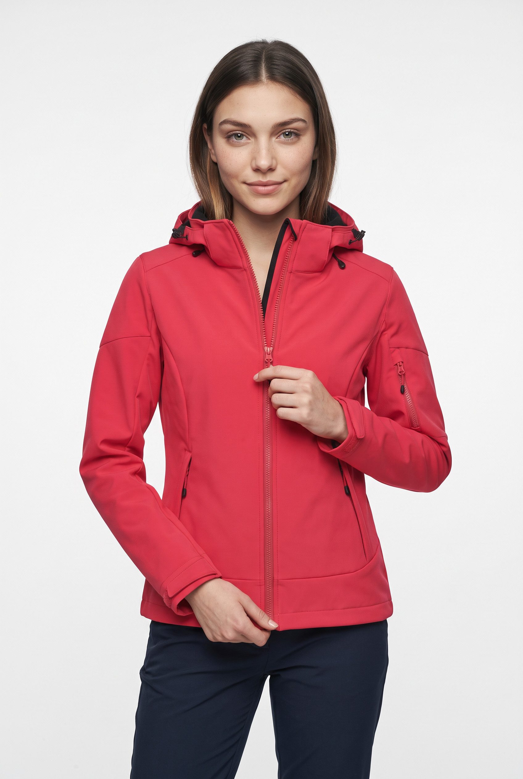 Icepeak Softshelljacke D SOFTSHELLJACKE BATHGATE Reißverschluss- und Ärmeltasche, atmungsaktiv, wasserabweisend