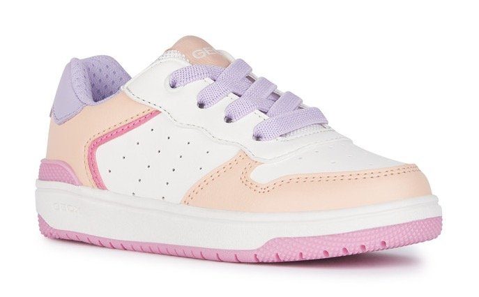 Geox J WASHIBA GIRL D Sneaker in sportlichem Design, Freizeitschuh, Halbschuh, Schnürschuh