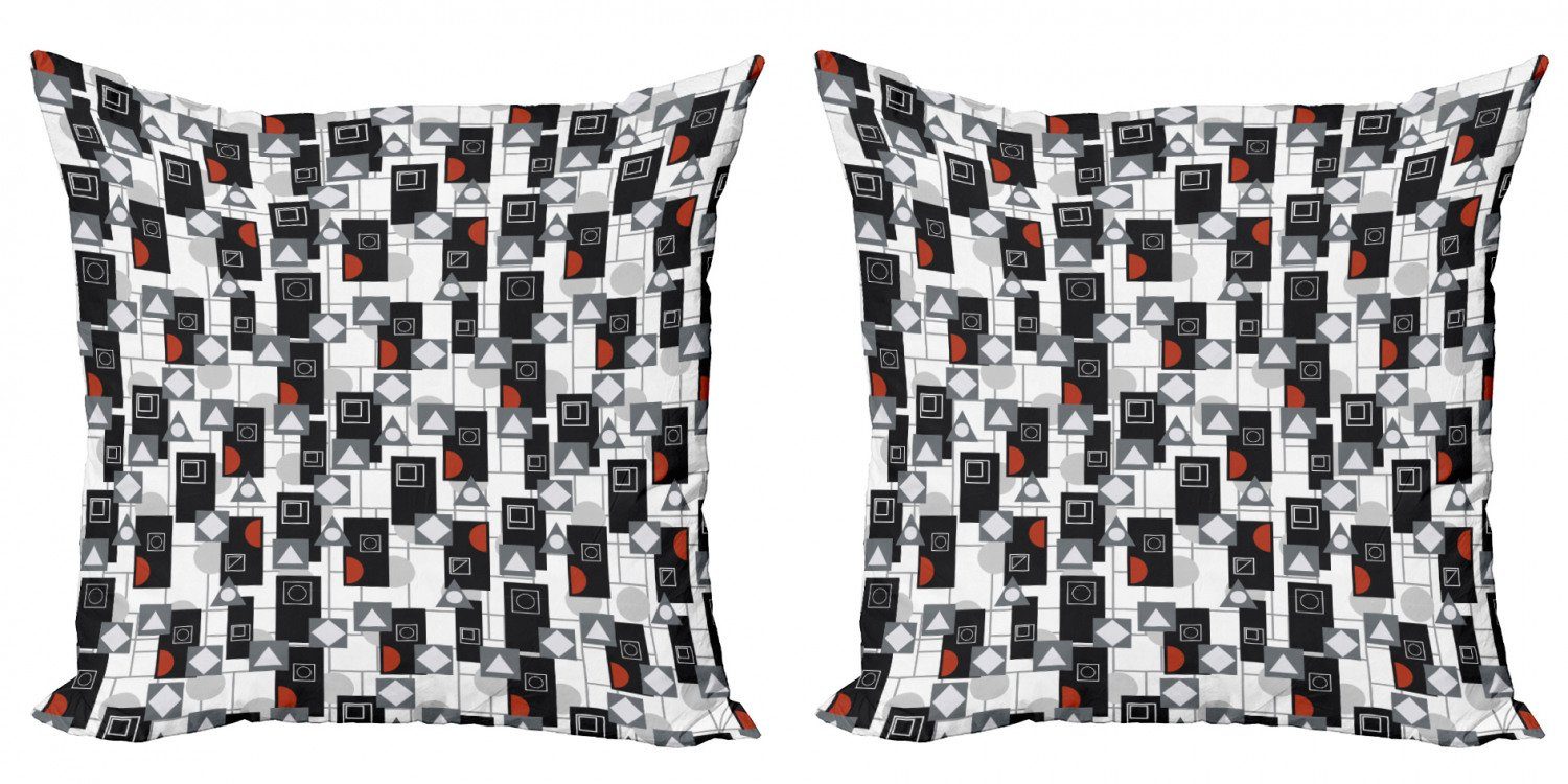 Kissenbezüge Modern Accent Doppelseitiger Digitaldruck, Abakuhaus (2 Stück), Geometrisch Kreative Moderne Formen