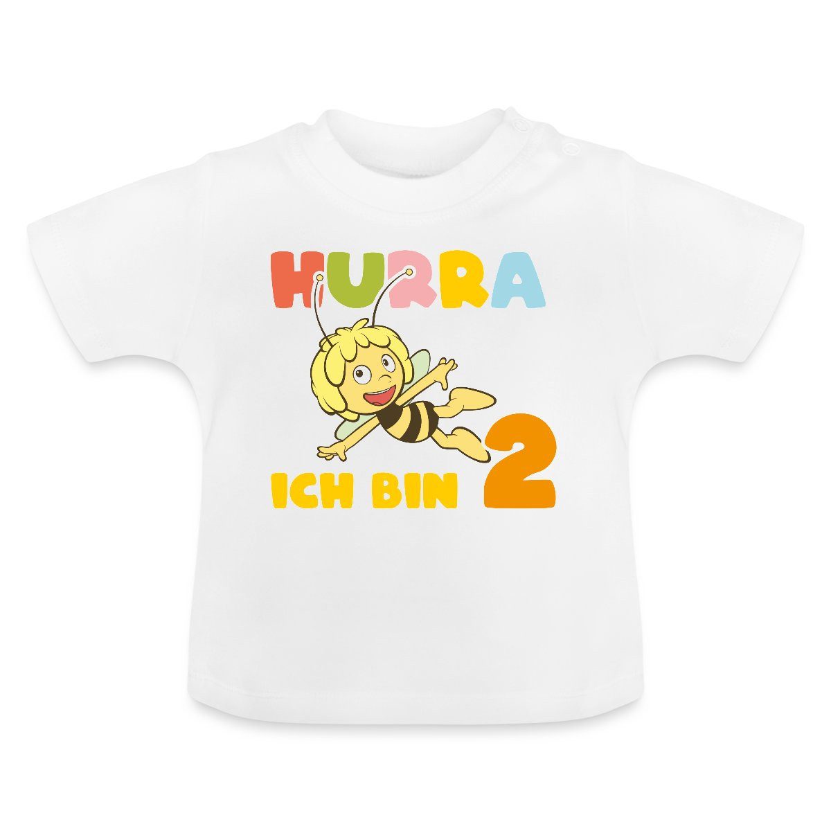 Spreadshirt T-Shirt Biene Maja Hurra Ich Bin 2 Zweiter Geburtstag Baby Bio-T-Shirt (1-tlg)