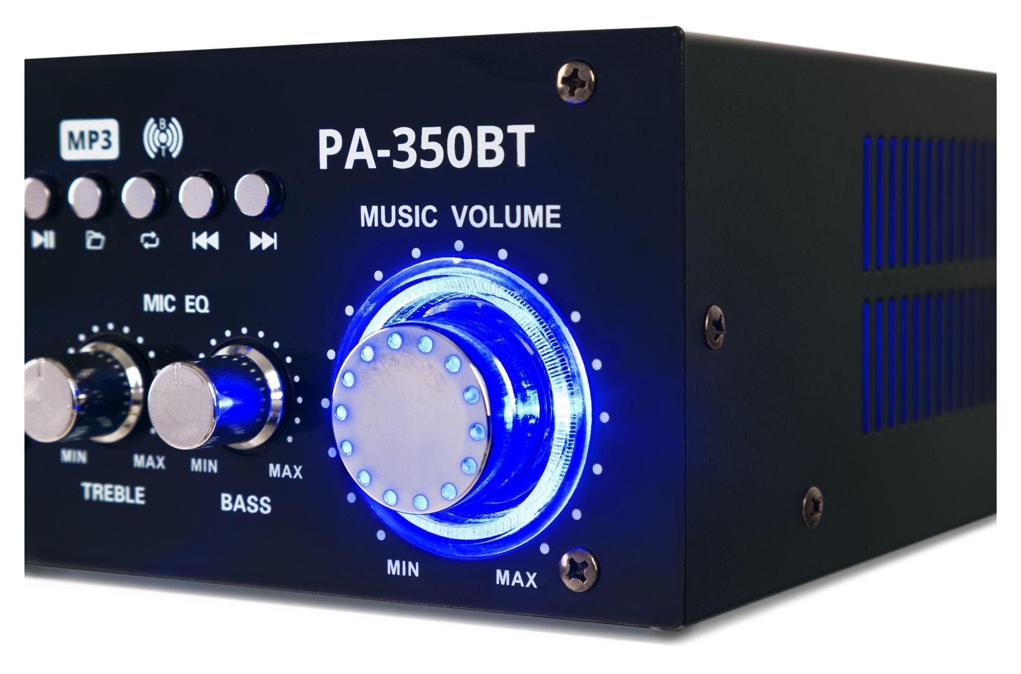 McGrey PA-350BT Bluetooth-Endstufe Endverstärker (200 W, zwei Mikrofoneingängen - USB-MP3-Player und Cinch-Eingang)