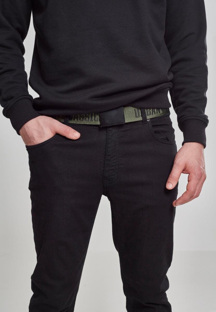 URBAN CLASSICS Hüftgürtel Accessoires Jaquard Logo Belt black/-darkolive-black